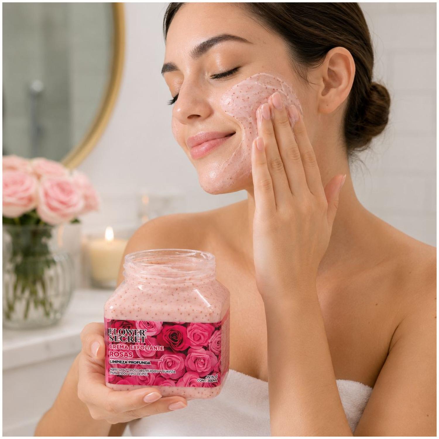 CREMA EXFOLIANTE CORPORAL JS16-D FLOWER SECRET ROSAS 300 ML - 4