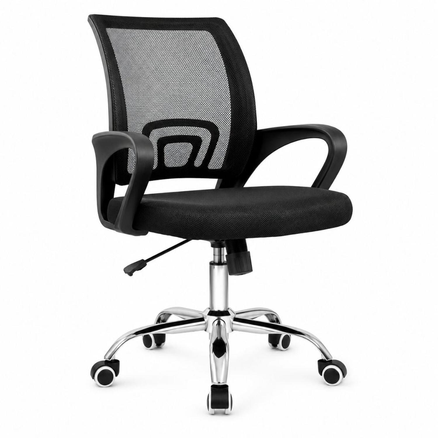 SILLA ERGONÓMICA DE OFICINA RESPALDAR DE MALLA TRANSPIRABLE ALTURA REGULABLE CON RUEDAS - 1