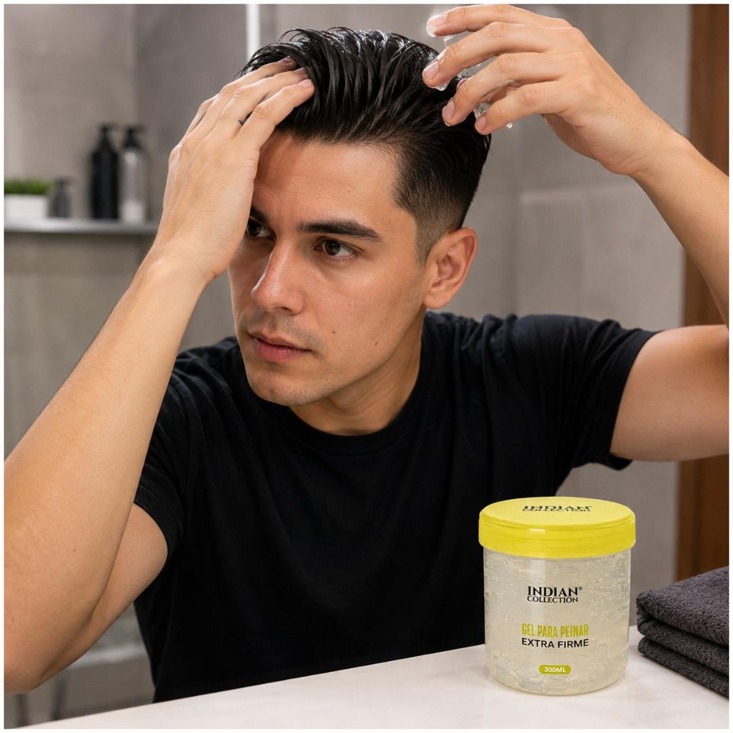 GEL EXTRA FUERTE PARA HOMBRE INDIAN COLLECTION 300ML FIJACIÓN EXTRA FIRME - 3