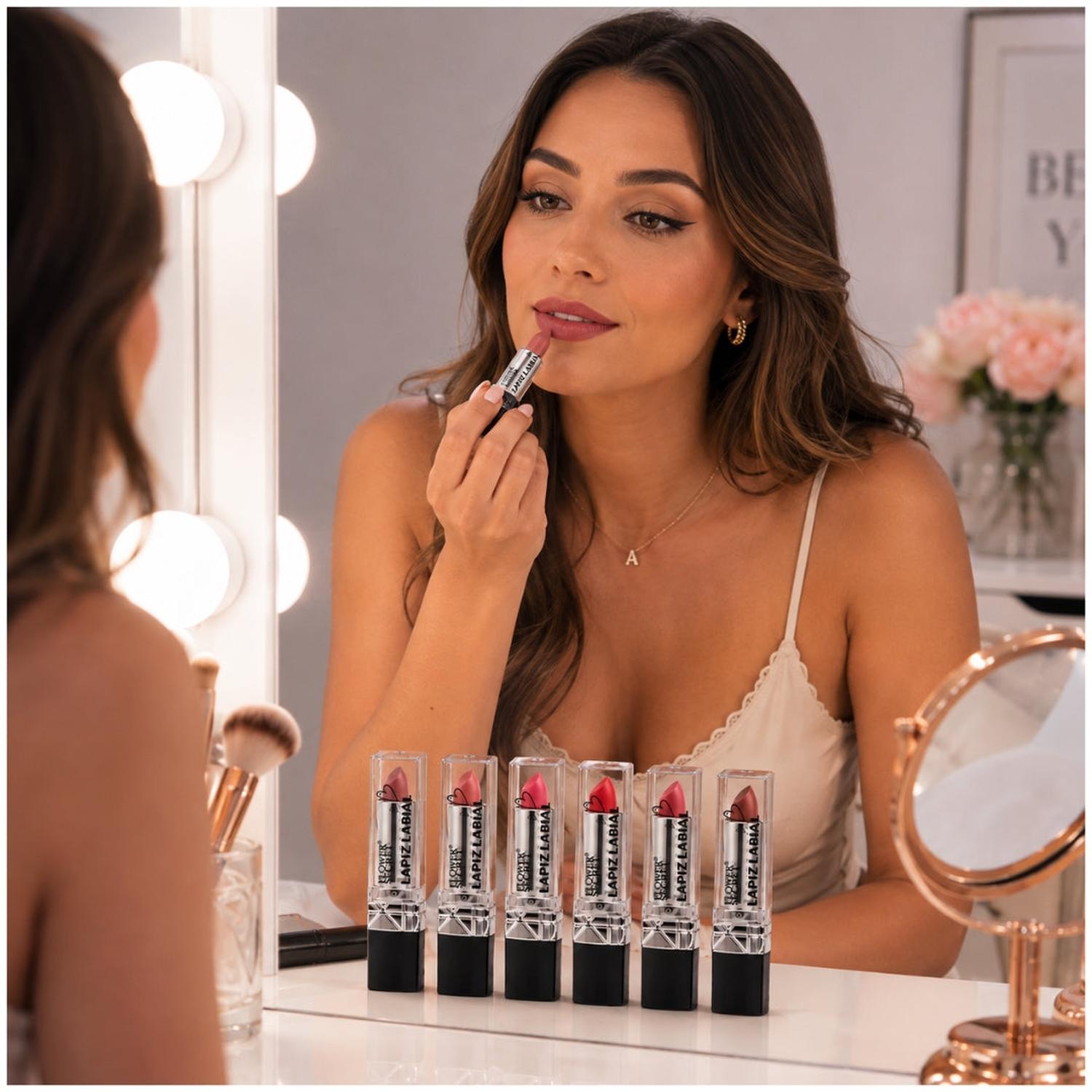 PACK X6 TONOS LABIAL EN BARRA FLOWER SECRET LARGA DURACIÓN - 2
