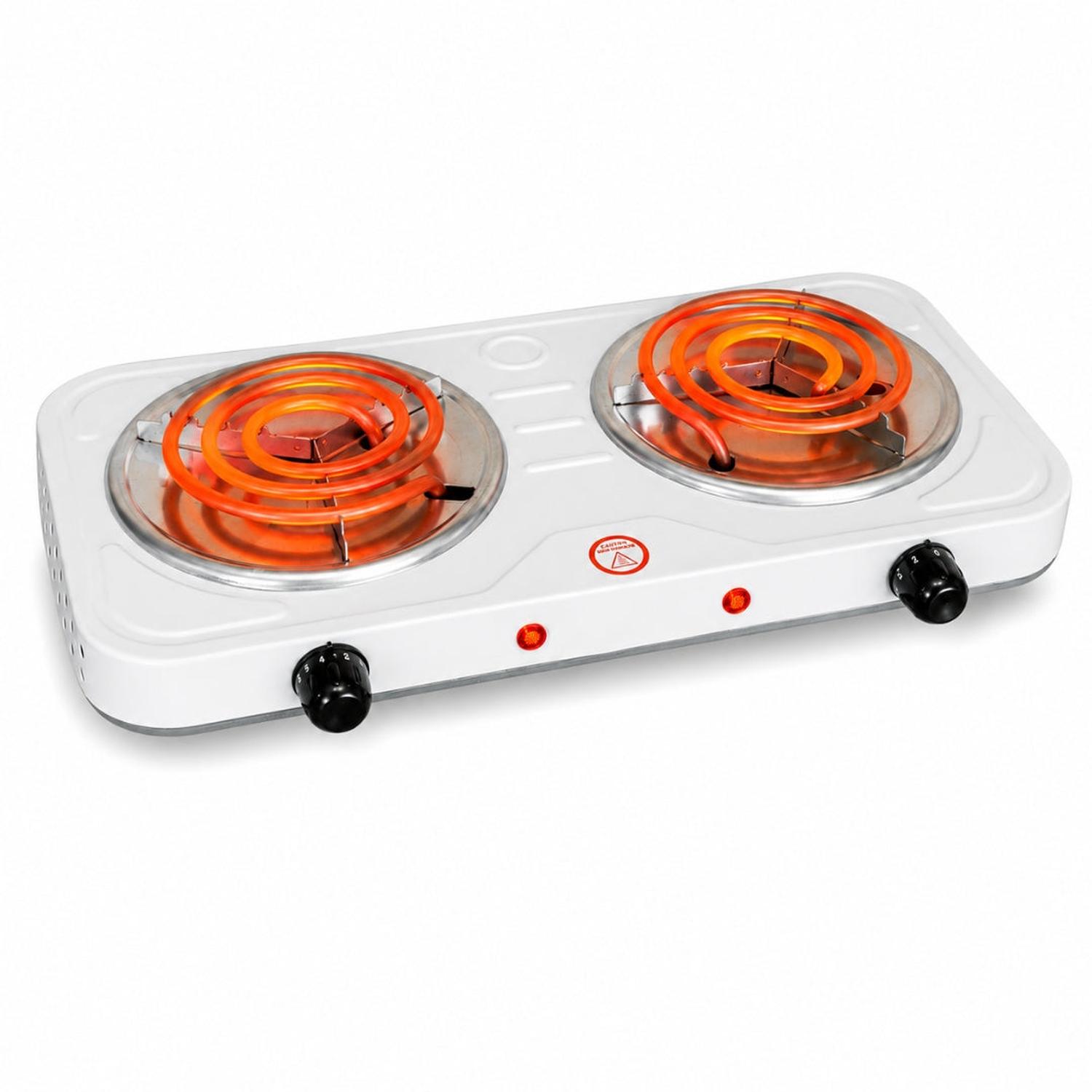 COCINA ELÉCTRICA 2 HORNILLAS 2000W H-003L CON CONTROL DE TEMPERATURA - 1