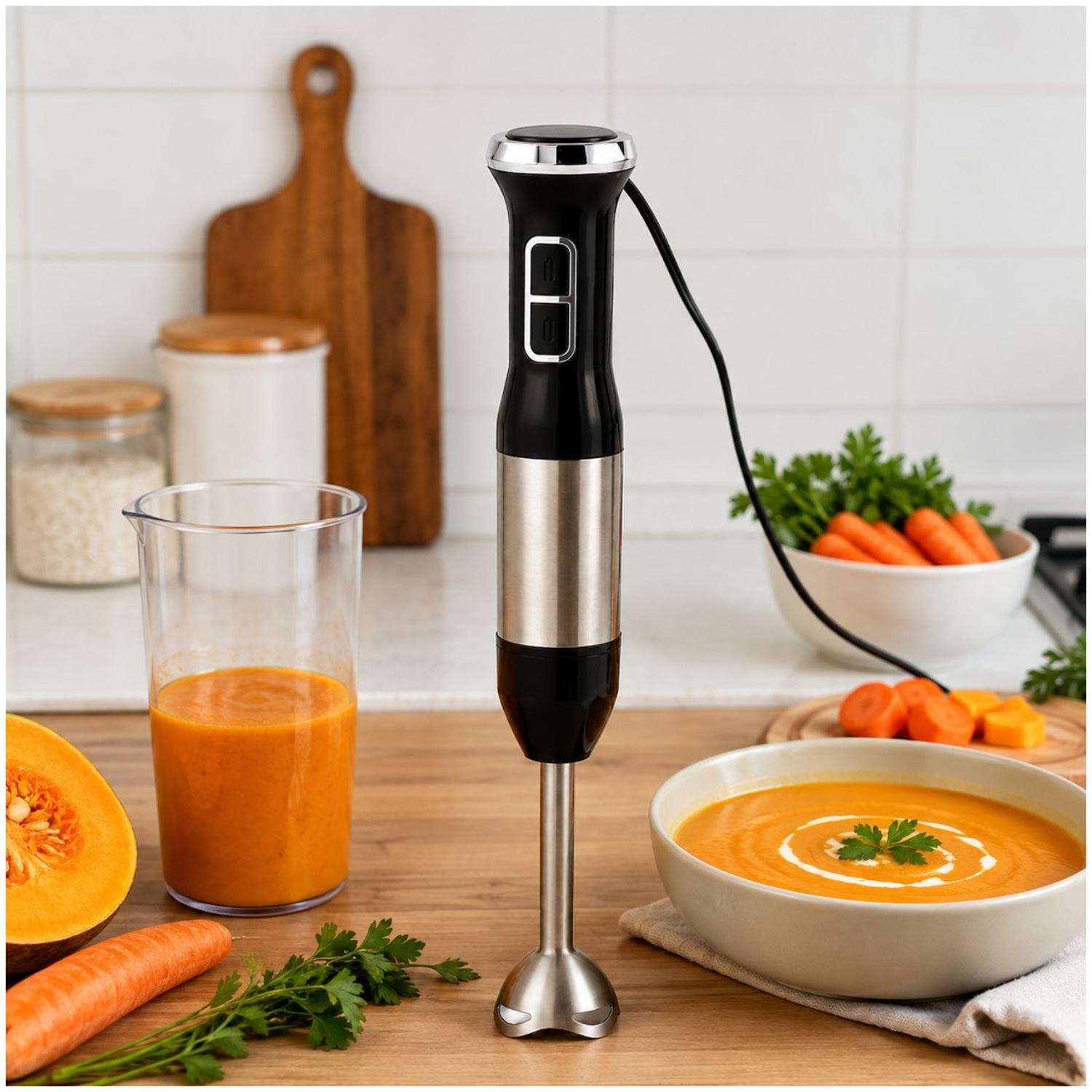 LICUADORA DE MANO DE INMERSIÓN 600W BATIDORA AL-6603 CUCHILLAS DE ACERO INOX - 3