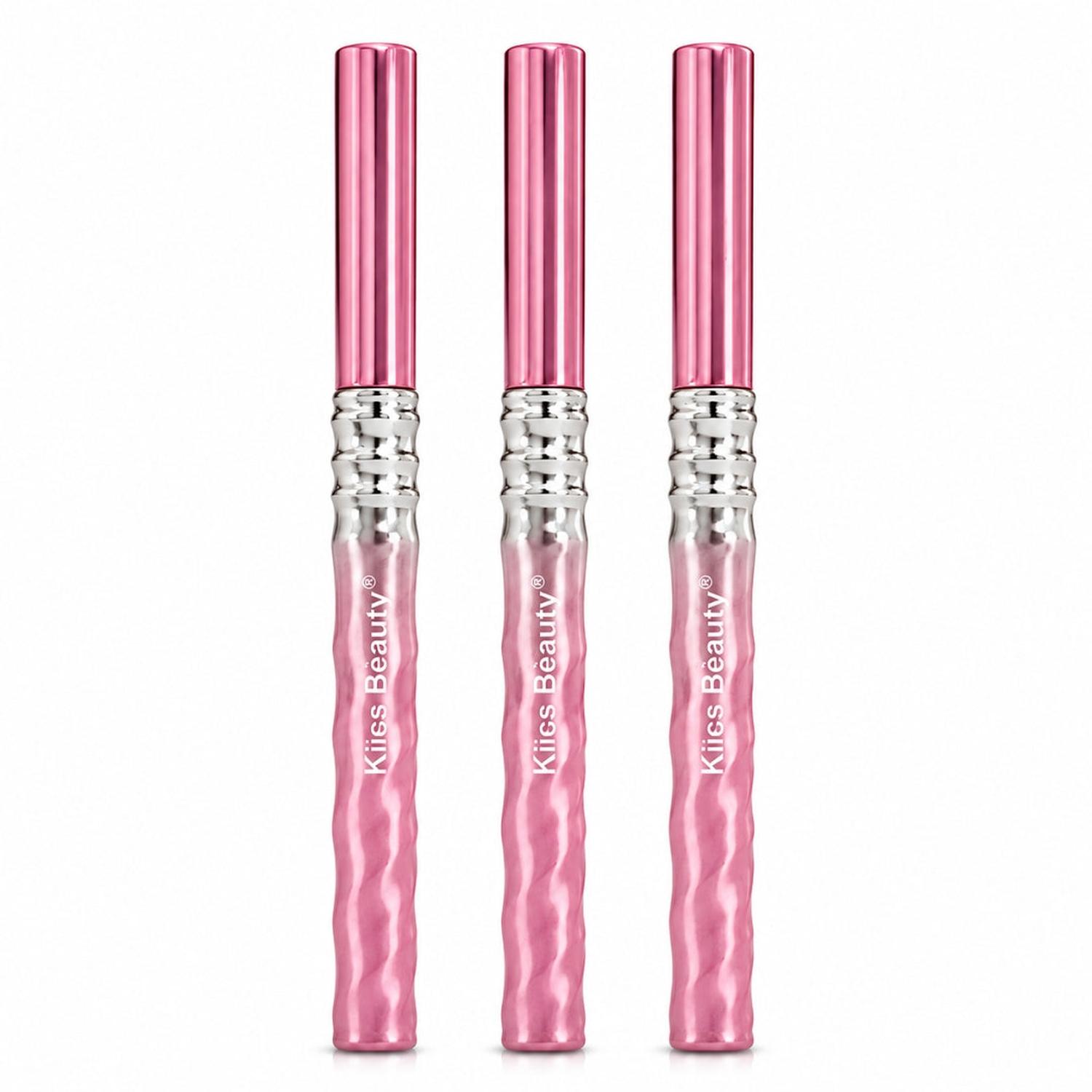 PACK X3 DELINEADOR LÍQUIDO KISS BEAUTY SUPER NEGRO PUNTA FINA SECADO RÁPIDO - 5
