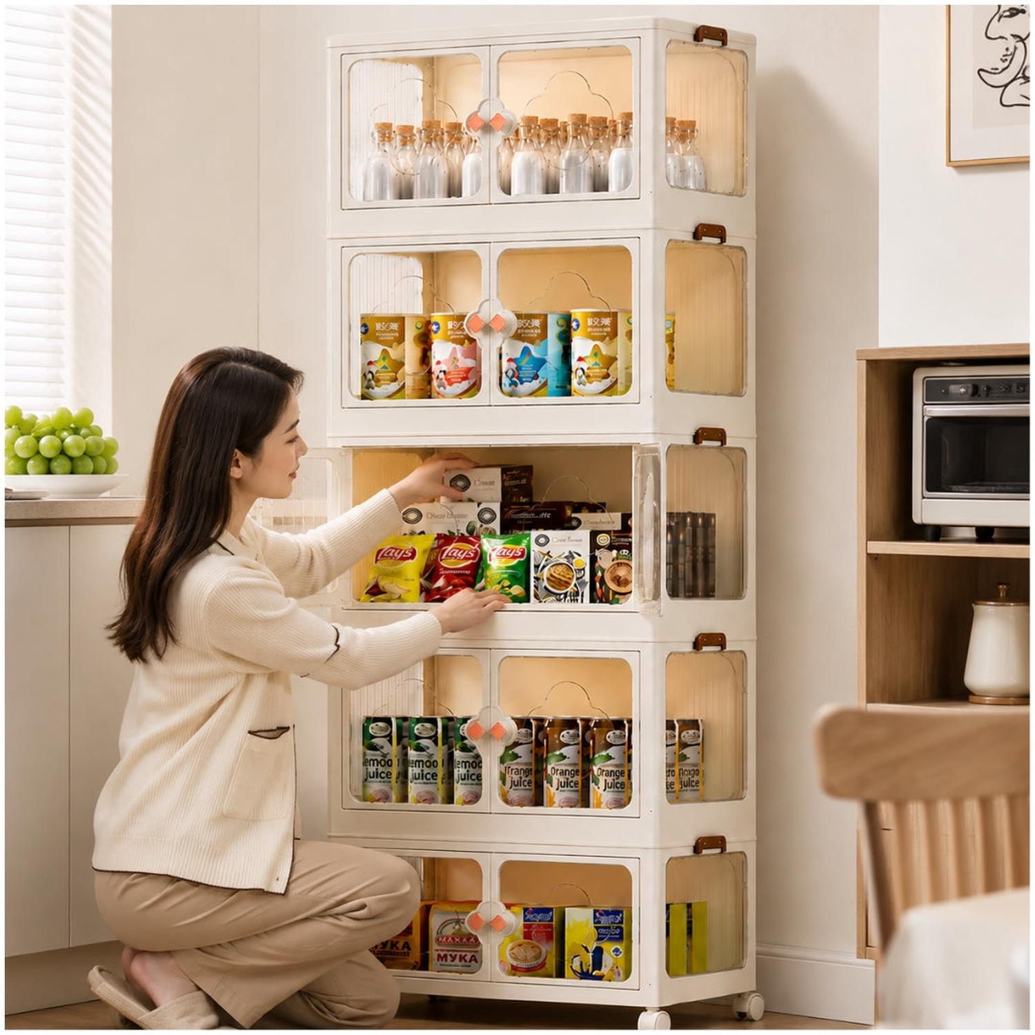 ORGANIZADOR ARMARIO MULTIFUNCIONAL MODULAR PLEGABLE 5 NIVELES 161X60X36CM - 3