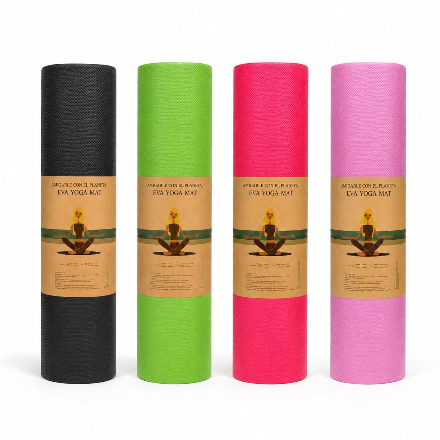 TAPETE COLCHONETA DE YOGA PILATES Y EJERCICIO ANTIDESLIZANTE 173X61CM COLOR ALEATORIO - 6