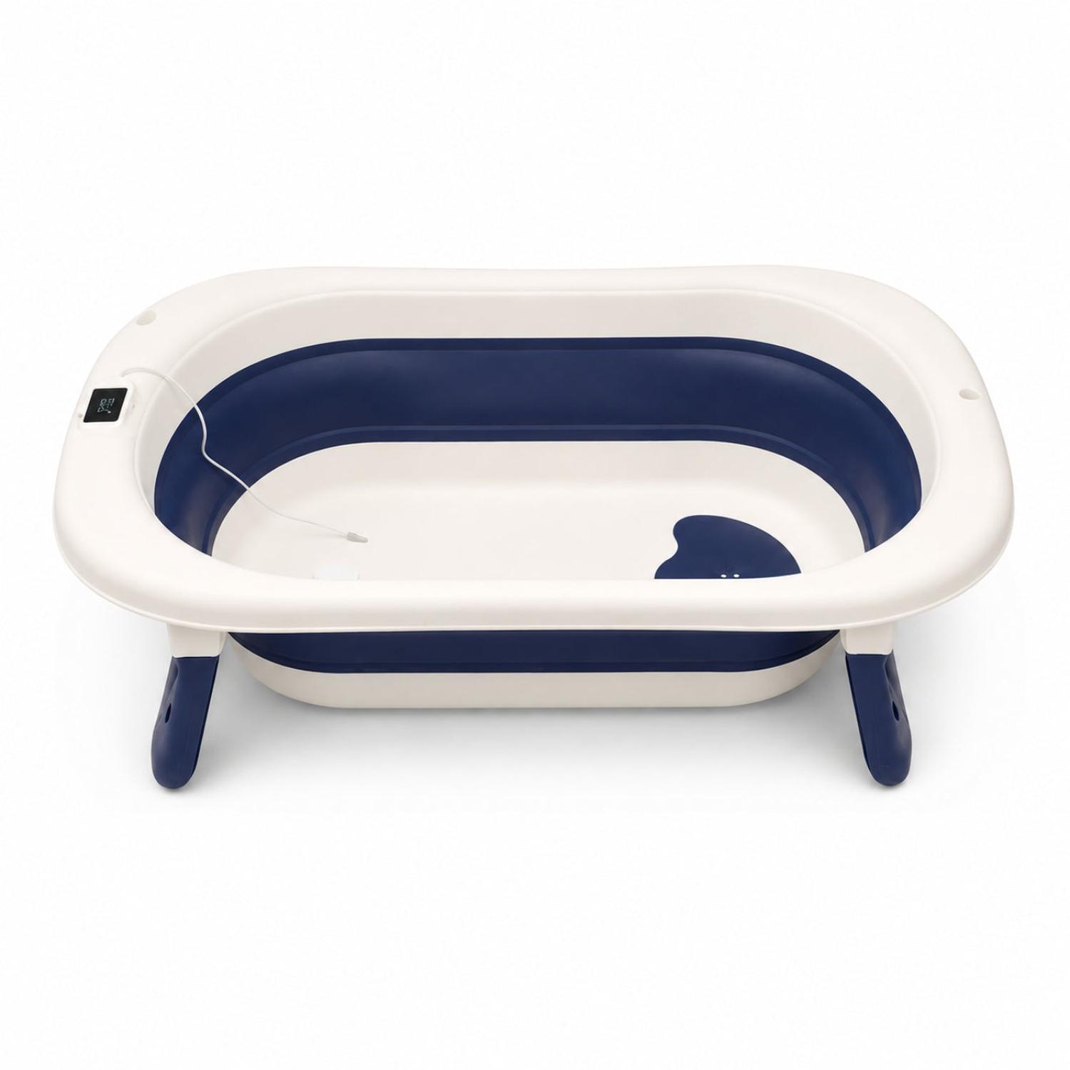 BAÑERA INFANTIL PLEGABLE AZUL CON TERMÓMETRO DIGITAL PATAS ANTIDESLIZANTES - 5