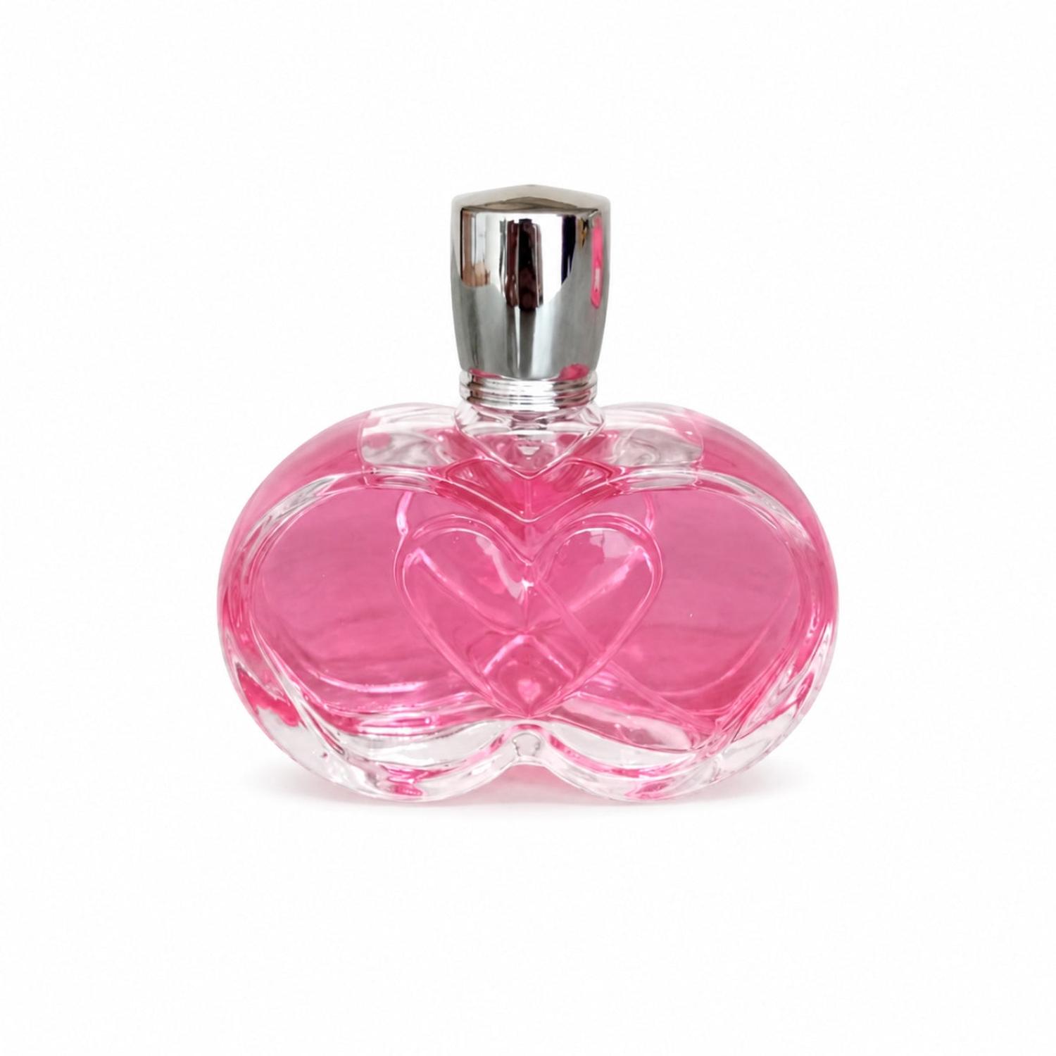 PERFUME PARA MUJER 100ML INDIAN COLLECTION VRB101 CON FRASCO DE CORAZONES - 1