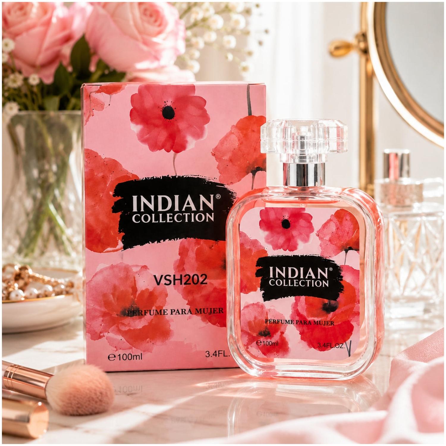 PERFUME PARA MUJER 100ML INDIAN COLLECTION VSH202 FRAGANCIA FLORAL - 3
