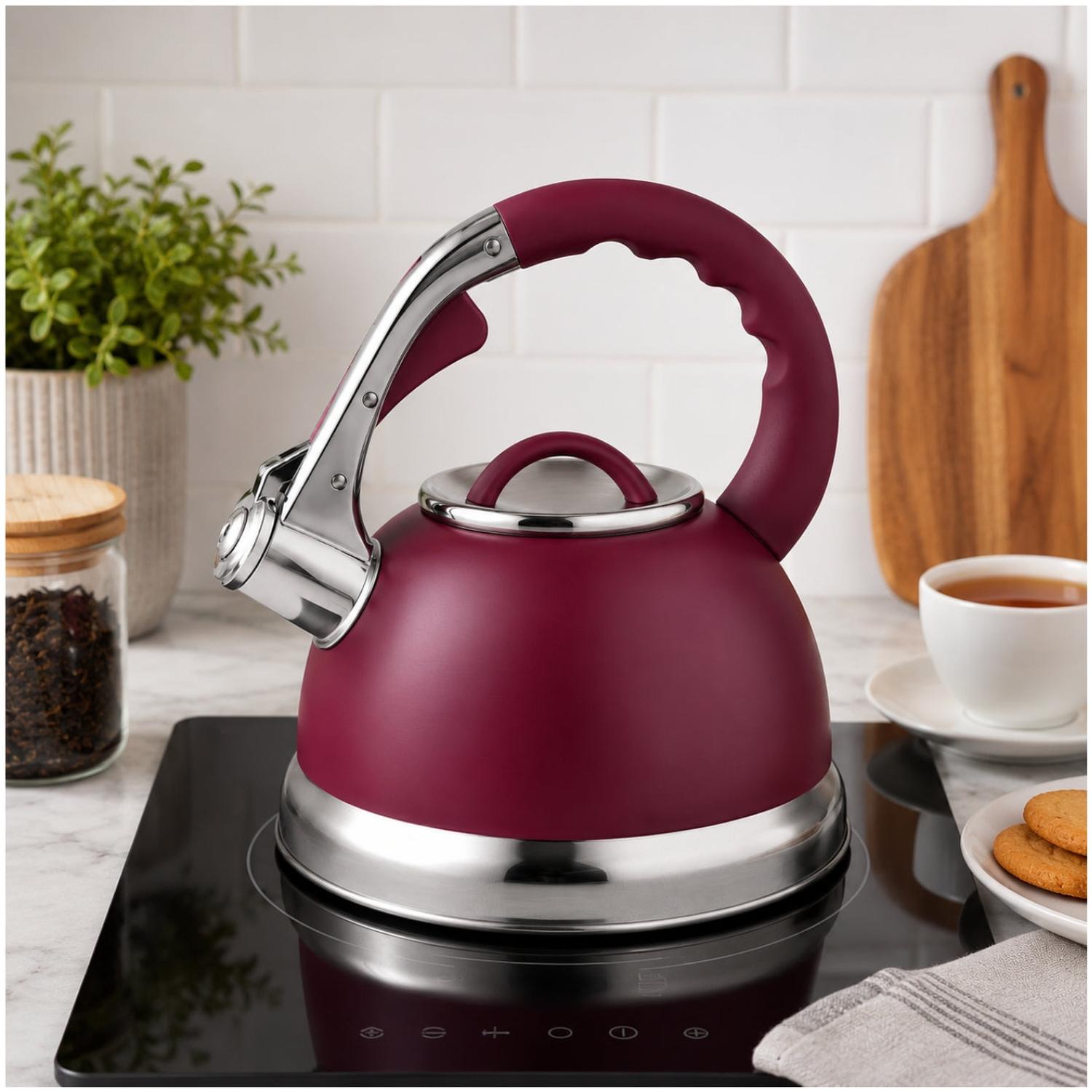 TETERA SILBADORA KAISA VILLA 3.5L DE ACERO INOXIDABLE FONDO 3 CAPAS PARA INDUCCIÓN TAMAÑO M - 4