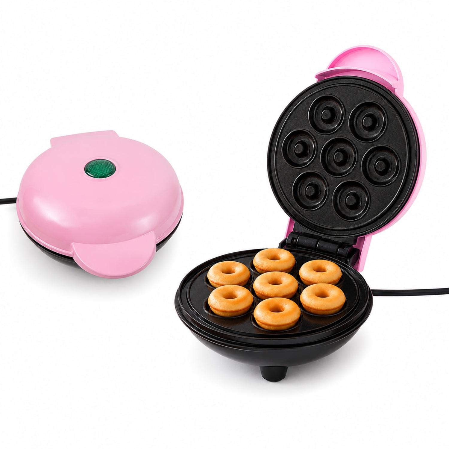 MINI WAFFLERA PARA 7 MINI DONAS ANTIADHERENTE ELÉCTRICA PORTÁTIL DE 350W TAMAÑO M - 5