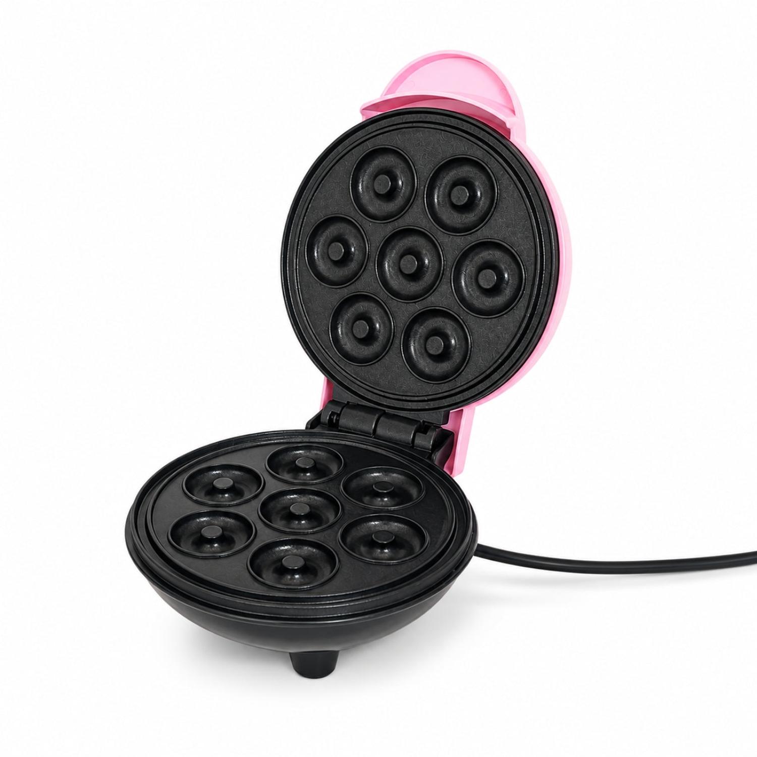 MINI WAFFLERA PARA 7 MINI DONAS ANTIADHERENTE ELÉCTRICA PORTÁTIL DE 350W TAMAÑO M - 6