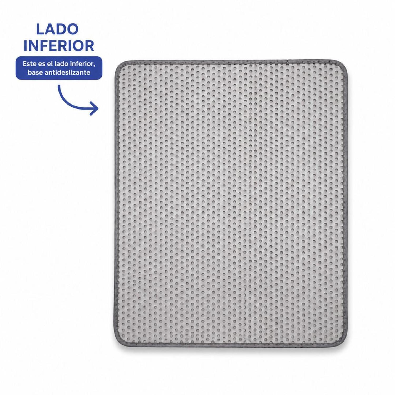 ALFOMBRA COLECTORA ATRAPA ARENA PARA GATOS 30X45CM ANTIDESLIZANTE DOBLE CAPA - 5