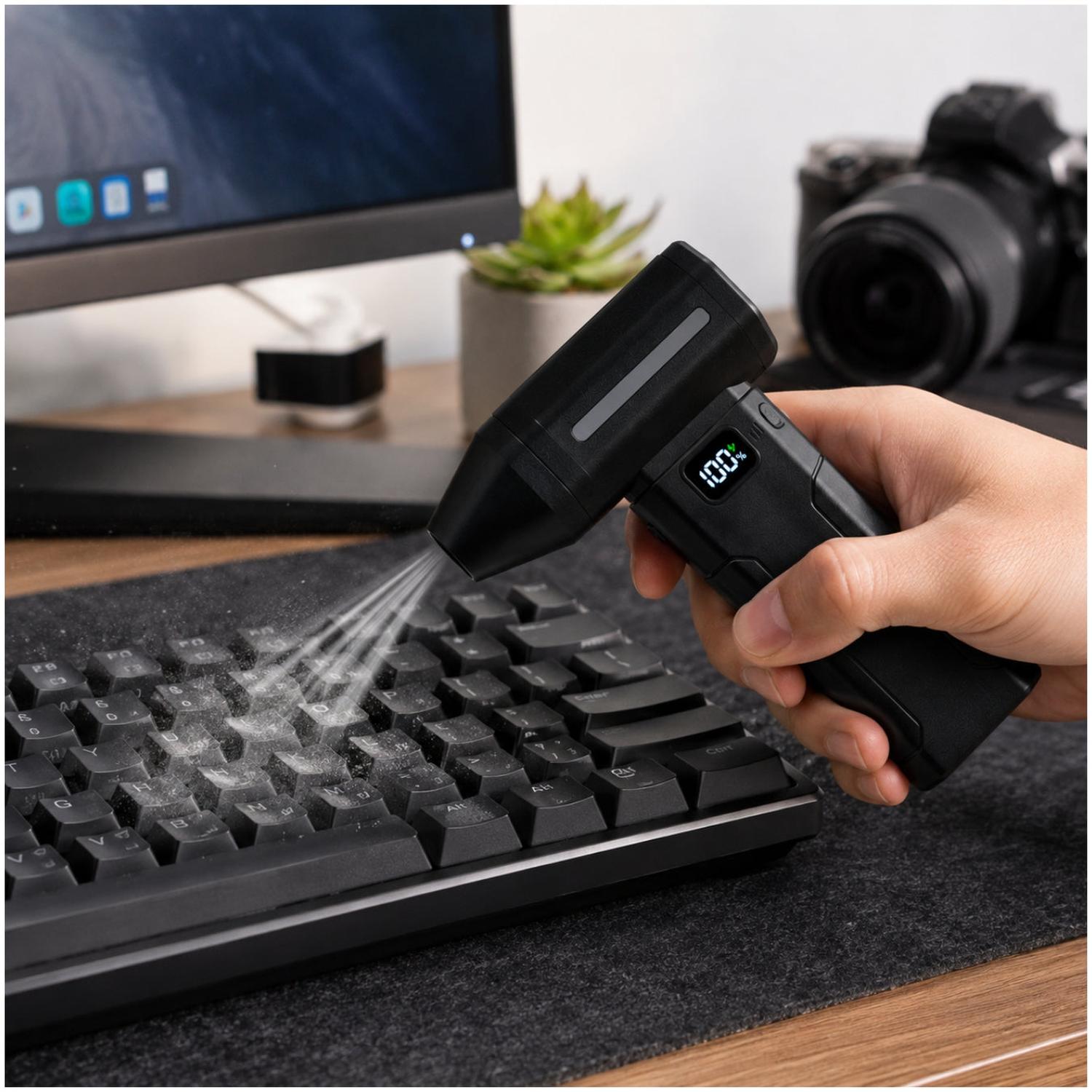 SOPLADOR TURBO PORTÁTIL X8 RECARGABLE USB 5 NIVELES DE POTENCIA PANTALLA DIGITAL - 3