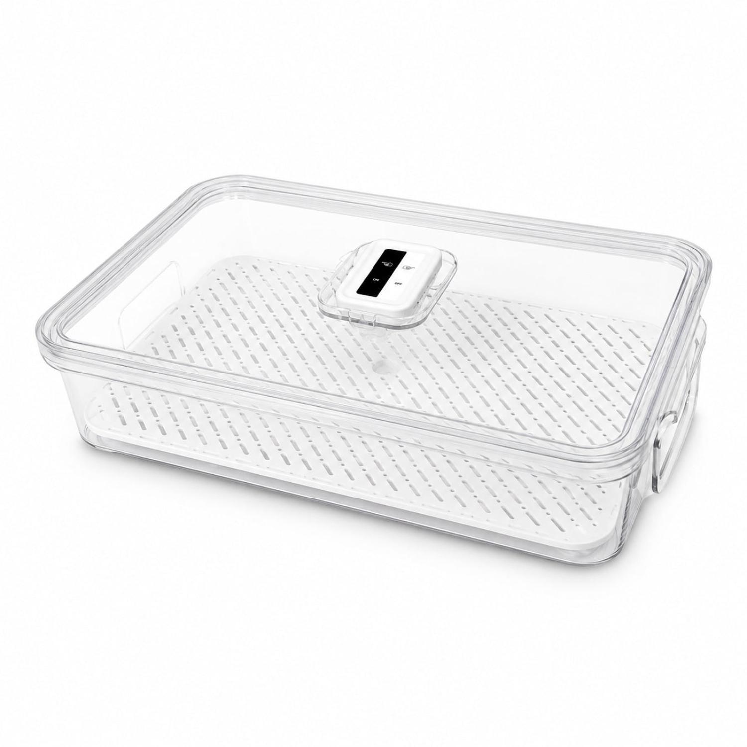 CAJA ORGANIZADOR ALMACENAMIENTO CONSERVADOR DE ALIMENTOS PARA REFRIGERADORA - 6