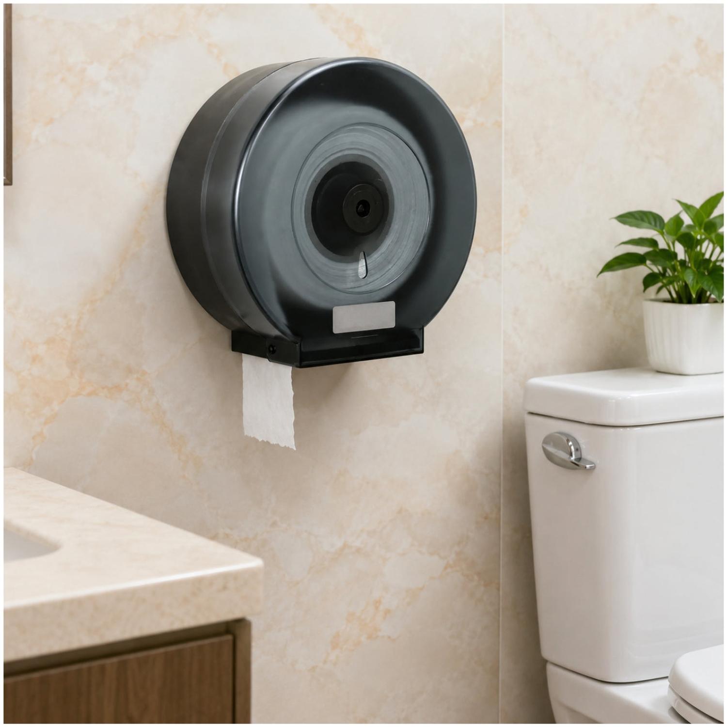DISPENSADOR DE PAPEL HIGIÉNICO JUMBO DE PARED CON VISOR Y CIERRE DE SEGURIDAD - 3