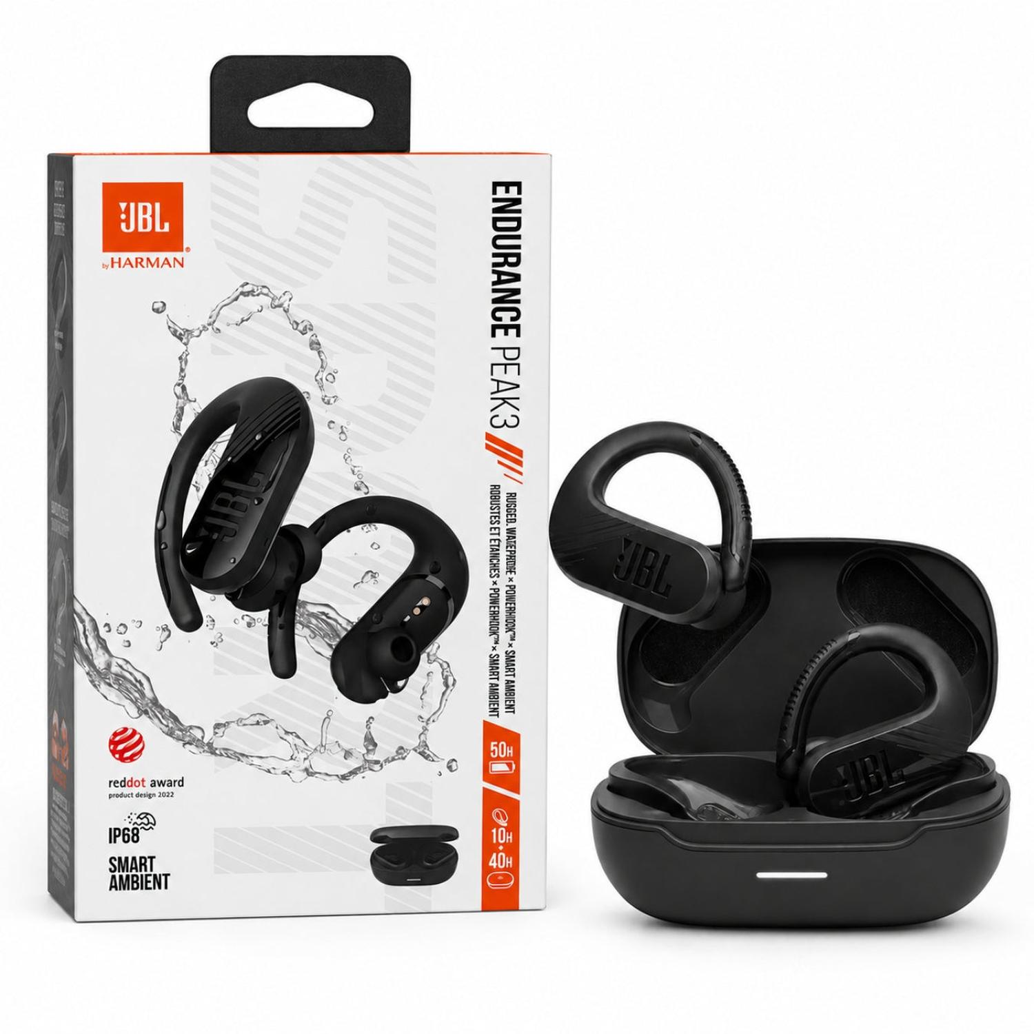 AUDÍFONOS INALÁMBRICOS JBL ENDURANCE PEAK 3 BLUETOOTH 5.2 IP68 CON POWERHOOK - 3
