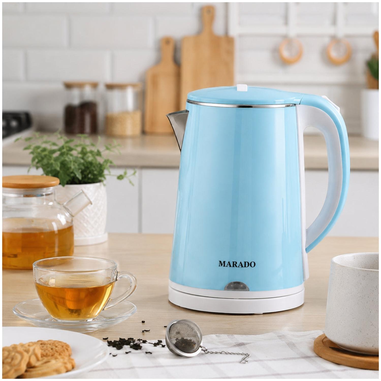 HERVIDOR ELÉCTRICO PARA AGUA AUTOMÁTICO MA-2323 DE 2 LITROS 1500W CON BASE 360° TAMAÑO M - 1