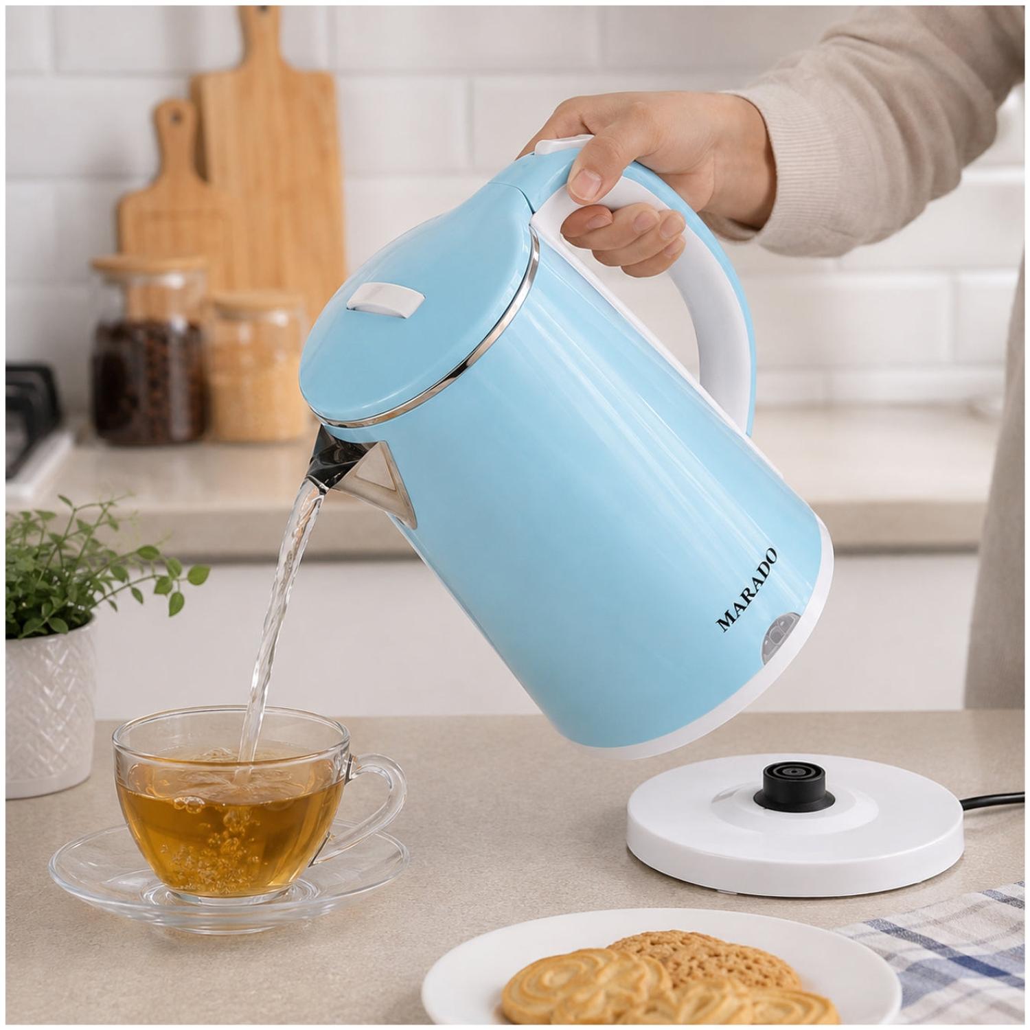 HERVIDOR ELÉCTRICO PARA AGUA AUTOMÁTICO MA-2323 DE 2 LITROS 1500W CON BASE 360° TAMAÑO M - 2