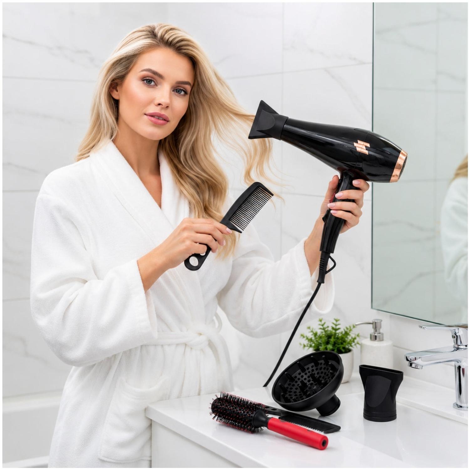SECADORA DE CABELLO PROFESIONAL 1260 5 EN 1 DE 5000 W CON DIFUSOR - 3