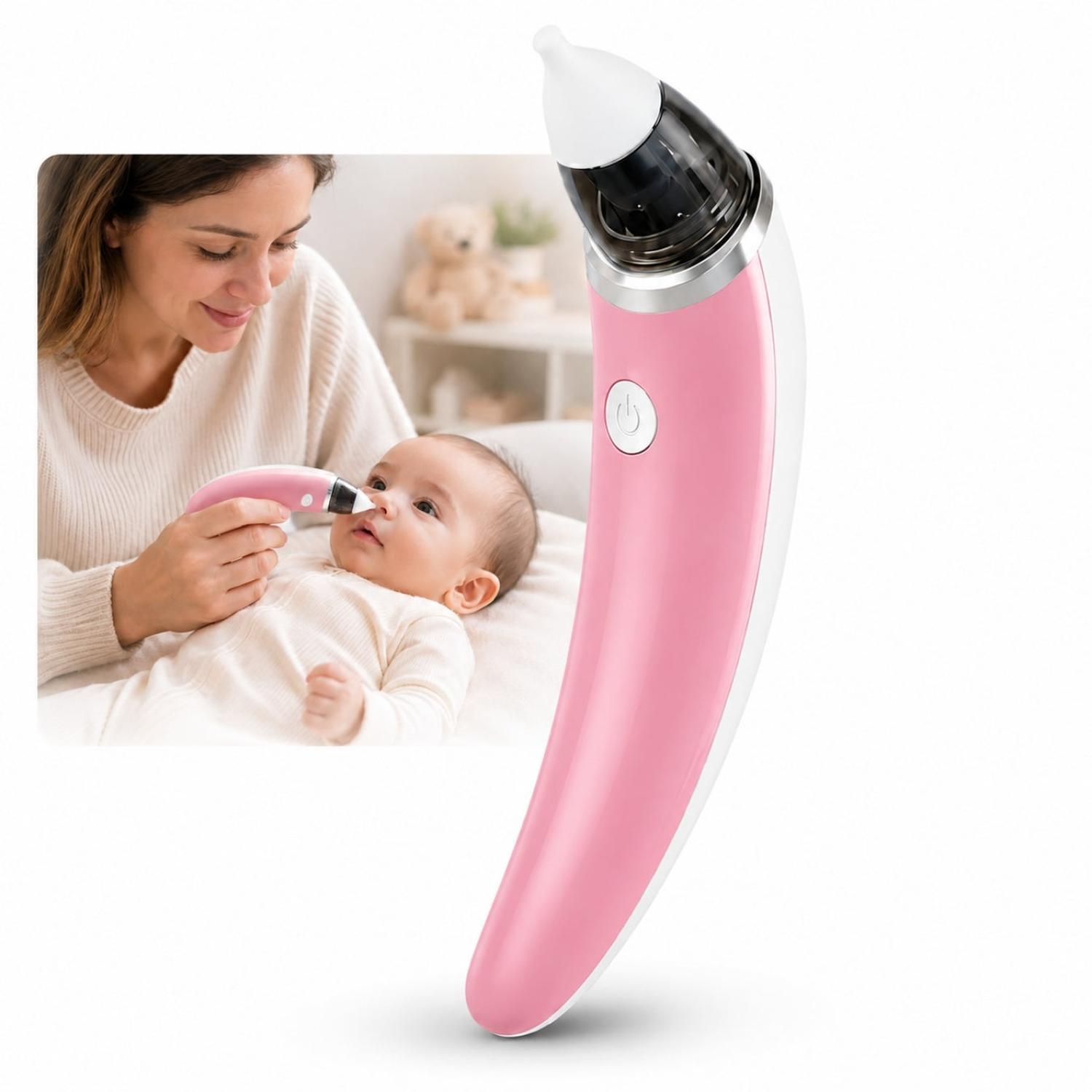 ASPIRADOR SUCCIONADOR NASAL ELÉCTRICO RECARGABLE PARA BEBE CON ACCESORIOS - 1