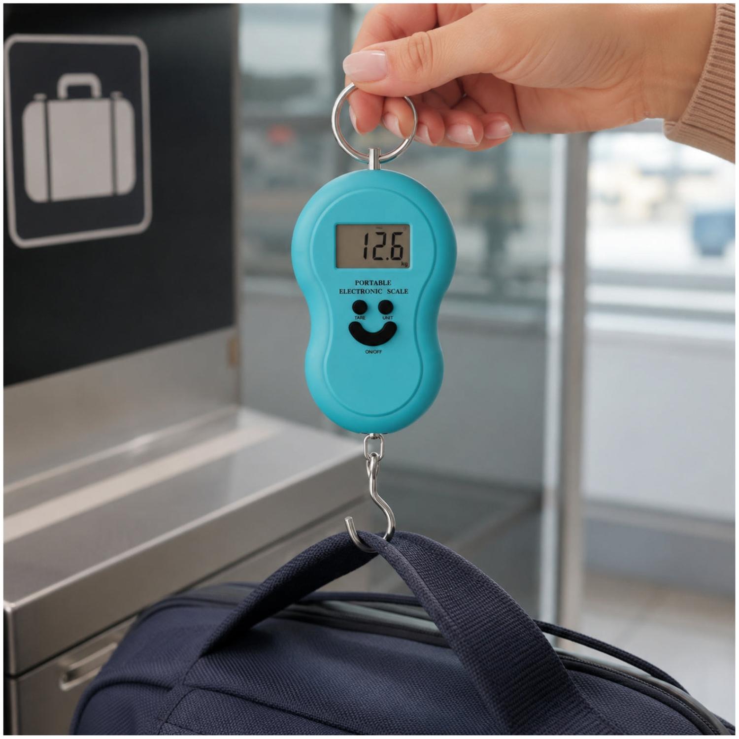 BALANZA ELECTRÓNICA DIGITAL DE MANO HASTA 50KG MULTIUSOS BÁSCULA MALETA DE VIAJE - 3