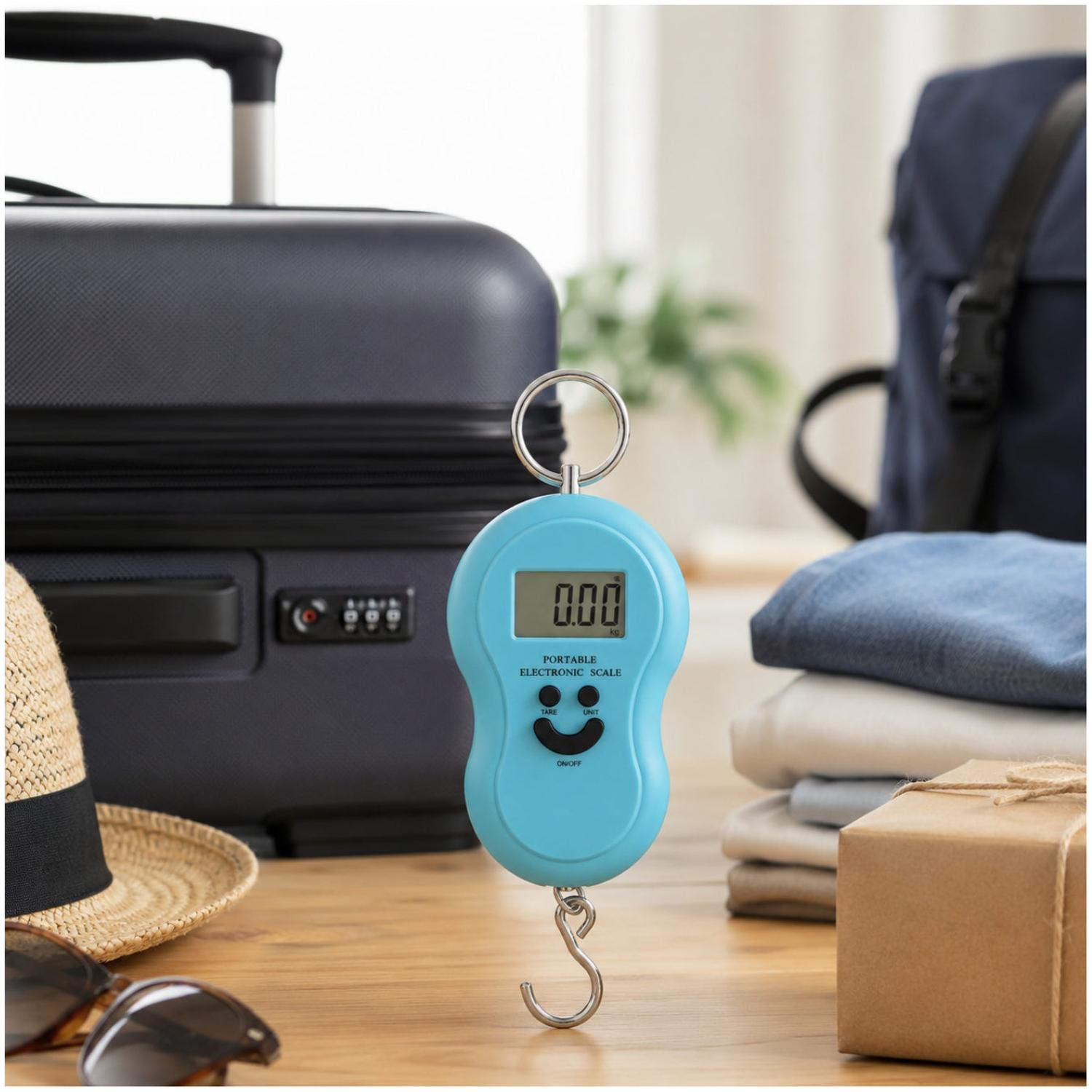 BALANZA ELECTRÓNICA DIGITAL DE MANO HASTA 50KG MULTIUSOS BÁSCULA MALETA DE VIAJE - 4