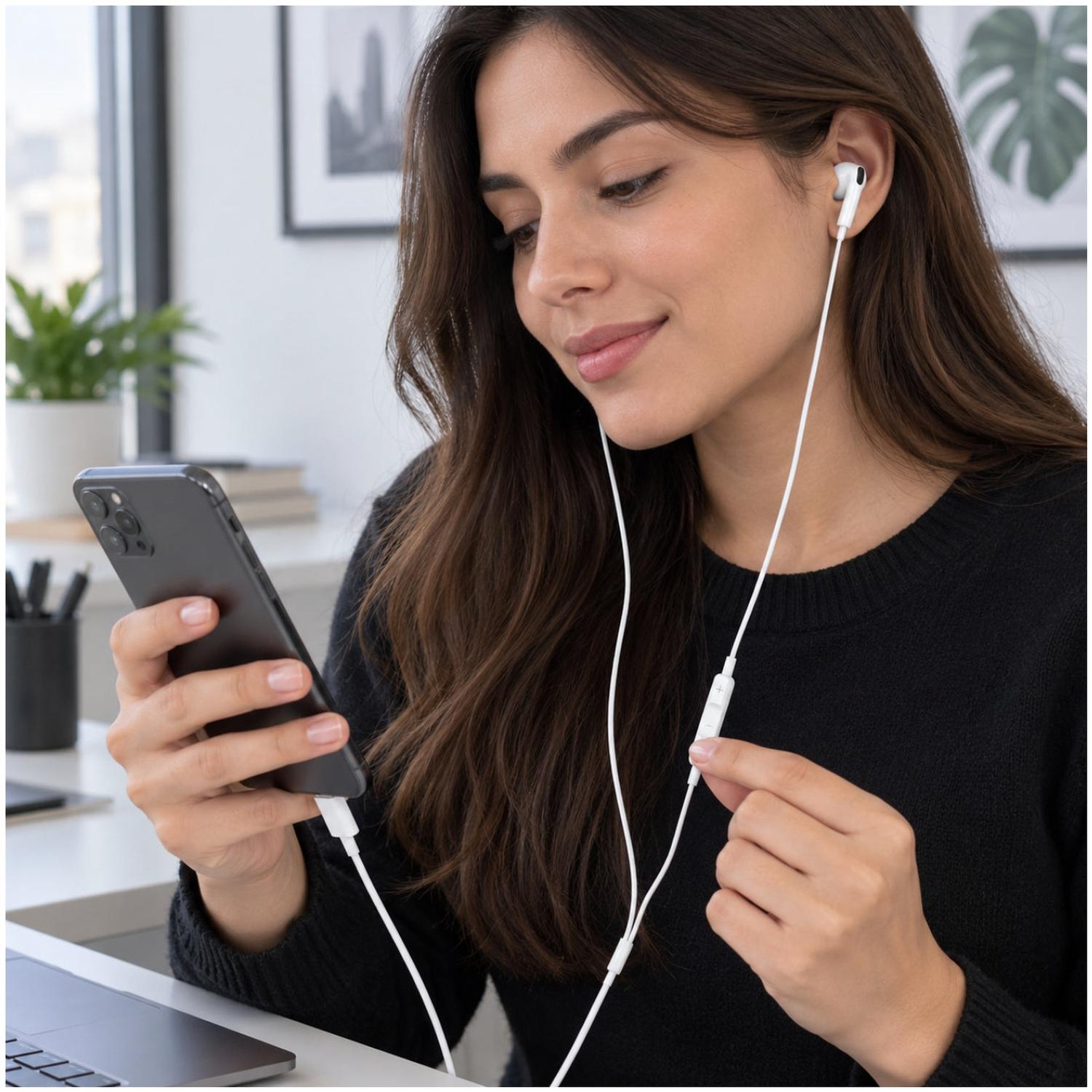 AUDÍFONOS IN-EAR USB TIPO C IP16S CON CONTROL INTEGRADO Y SONIDO HD - 3