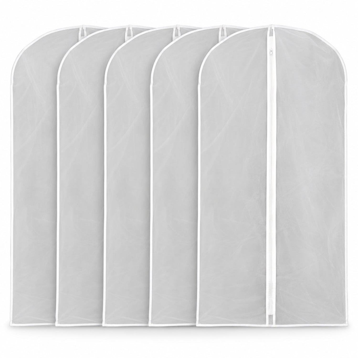 PACK X5 FUNDAS PARA TRAJES 120X60CM ORGANIZADOR ROPA CON CIERRE PROTECCIÓN ANTIPOLVO - 5
