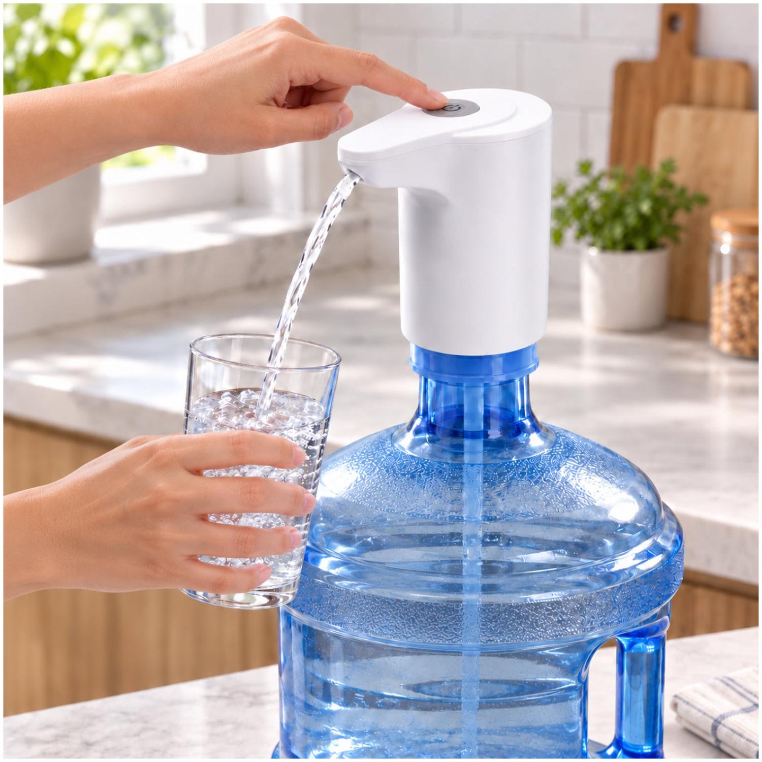 DISPENSADOR ELÉCTRICO DE AGUA RECARGABLE USB YP-02 PARA BIDÓN CON BOTÓN ONE TOUCH - 2