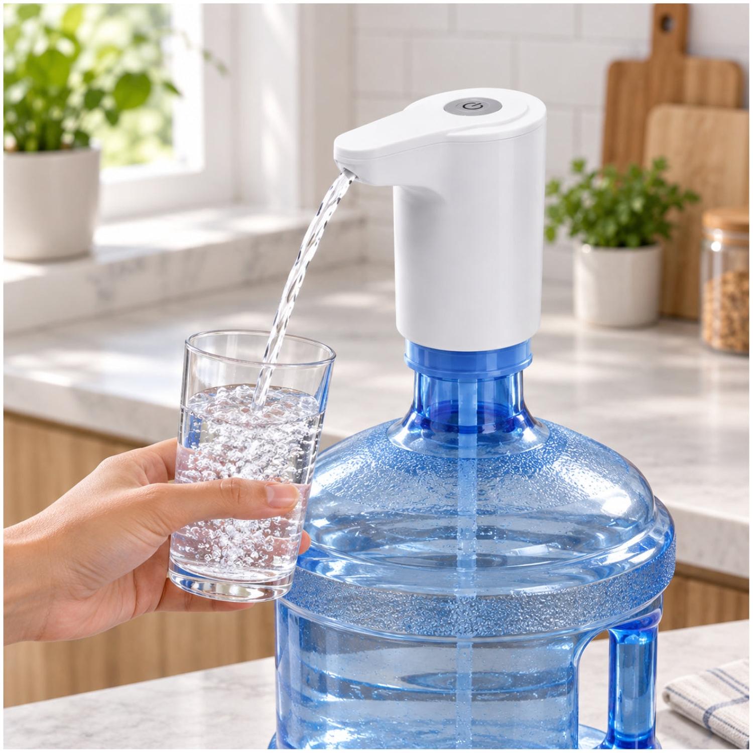 DISPENSADOR ELÉCTRICO DE AGUA RECARGABLE USB YP-02 PARA BIDÓN CON BOTÓN ONE TOUCH - 3