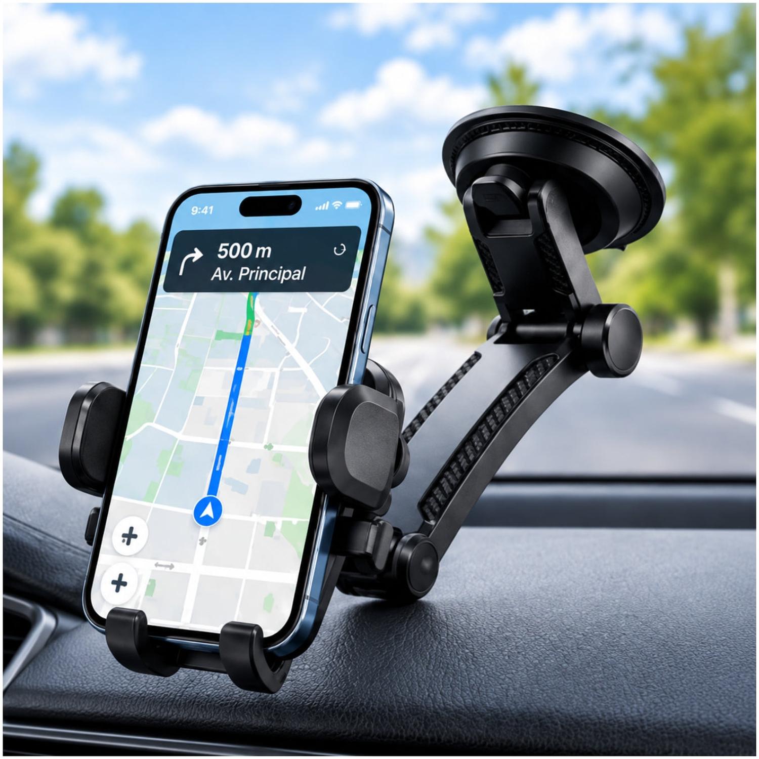 SOPORTE PARA CELULAR DE AUTO 360° CON VENTOSA Y BRAZO AJUSTABLE YD-84 - 3