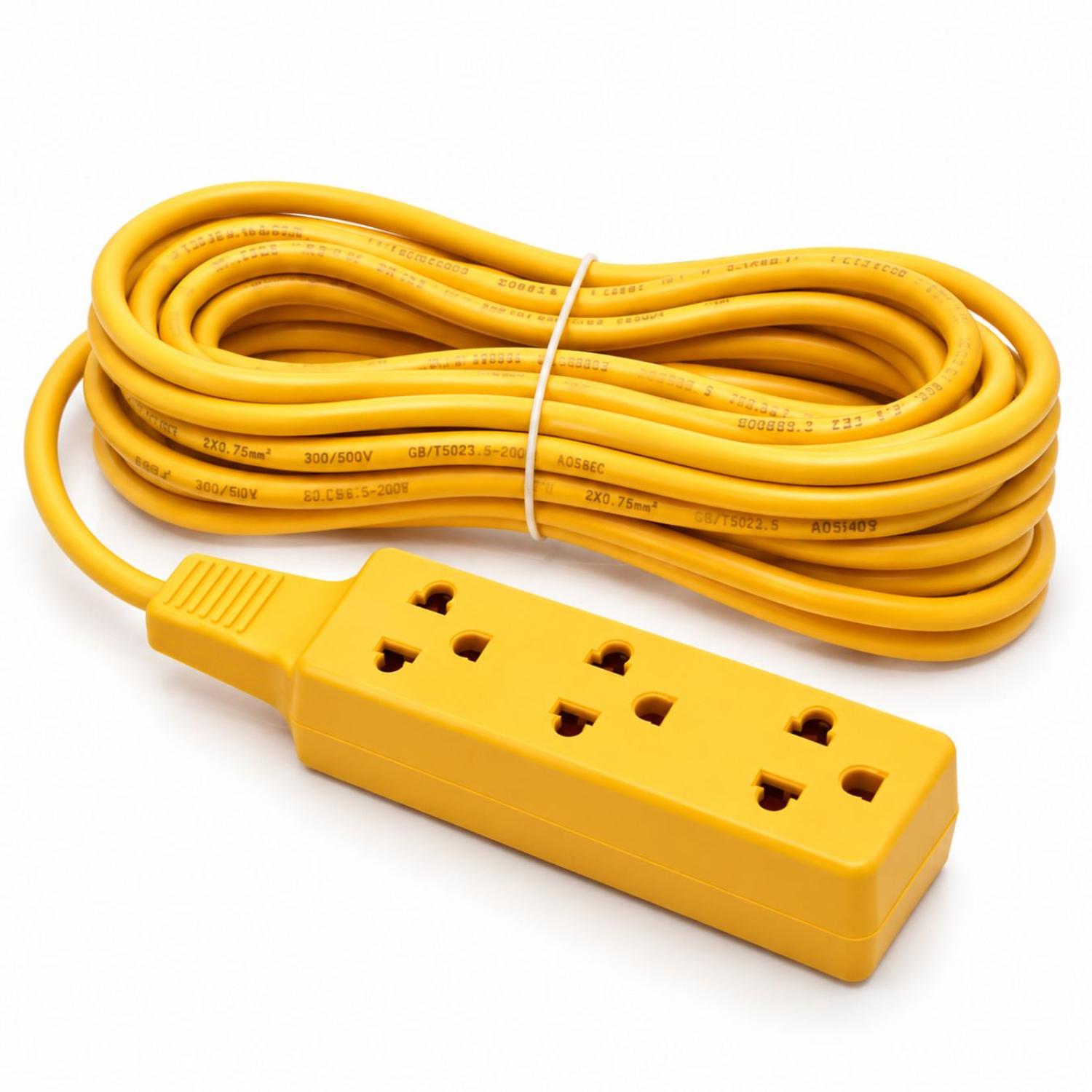 EXTENSIÓN ELÉCTRICA DE 5 METROS 3 TOMACORRIENTES 10-16 AMP - 1