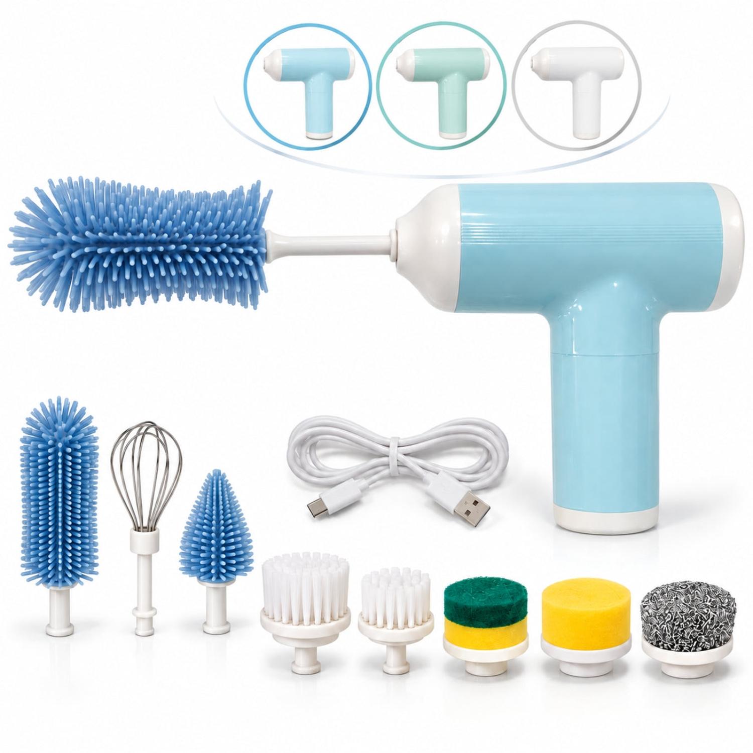 CEPILLO ELÉCTRICO MULTIFUNCIONAL INALÁMBRICO RECARGABLE 8 EN 1 COLOR ALEATORIO - 1