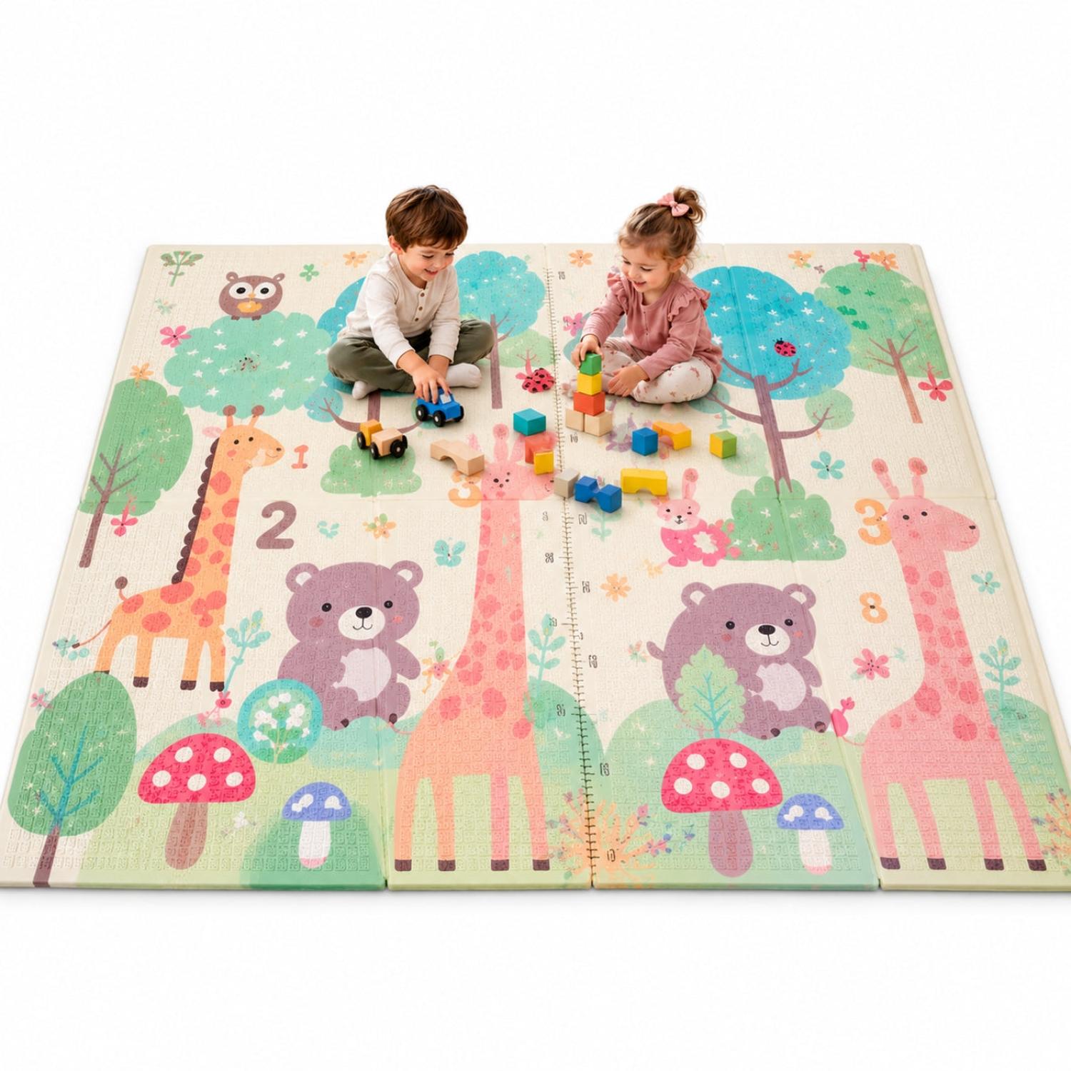 PISO TAPETE INFANTIL ACOLCHADO ANTIDESLIZANTE 200X180CM BEBÉS Y NIÑOS DISEÑO ALEATORIO - 4