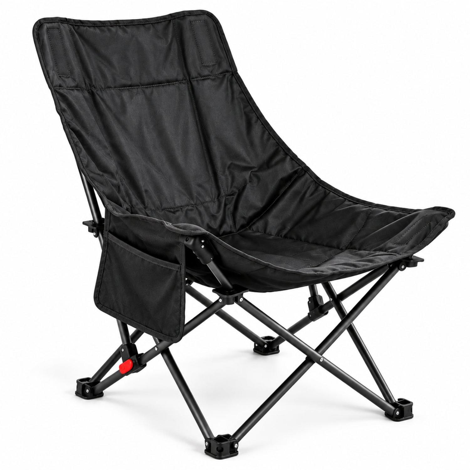 SILLA PLEGABLE PARA CAMPING PORTÁTIL OXFORD 600D CON BOLSA DE TRANSPORTE TAMAÑO M - 1