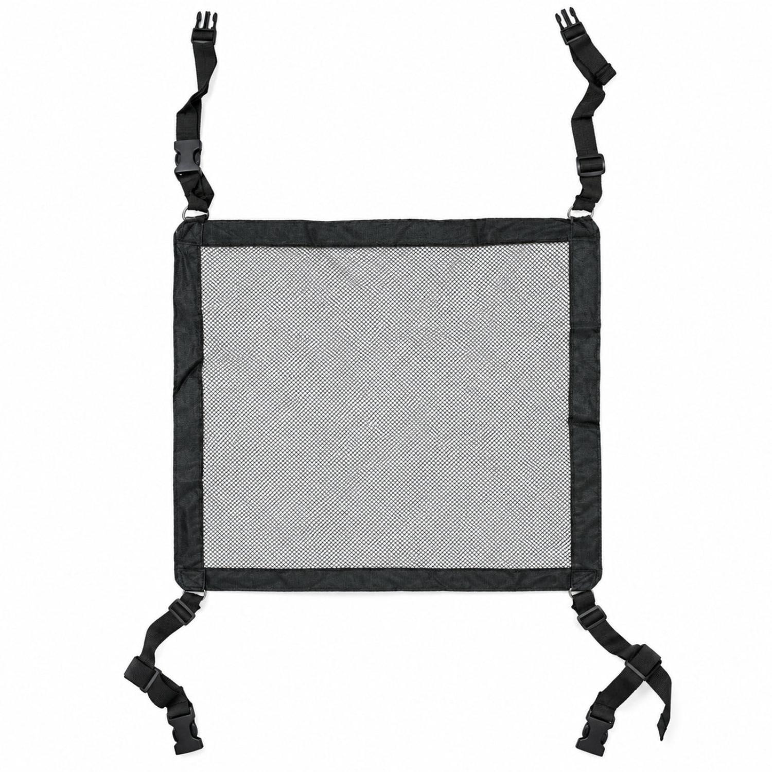 BARRERA DE SEGURIDAD PARA MASCOTAS EN AUTO CON MALLA AJUSTABLE Y CORREAS - 5