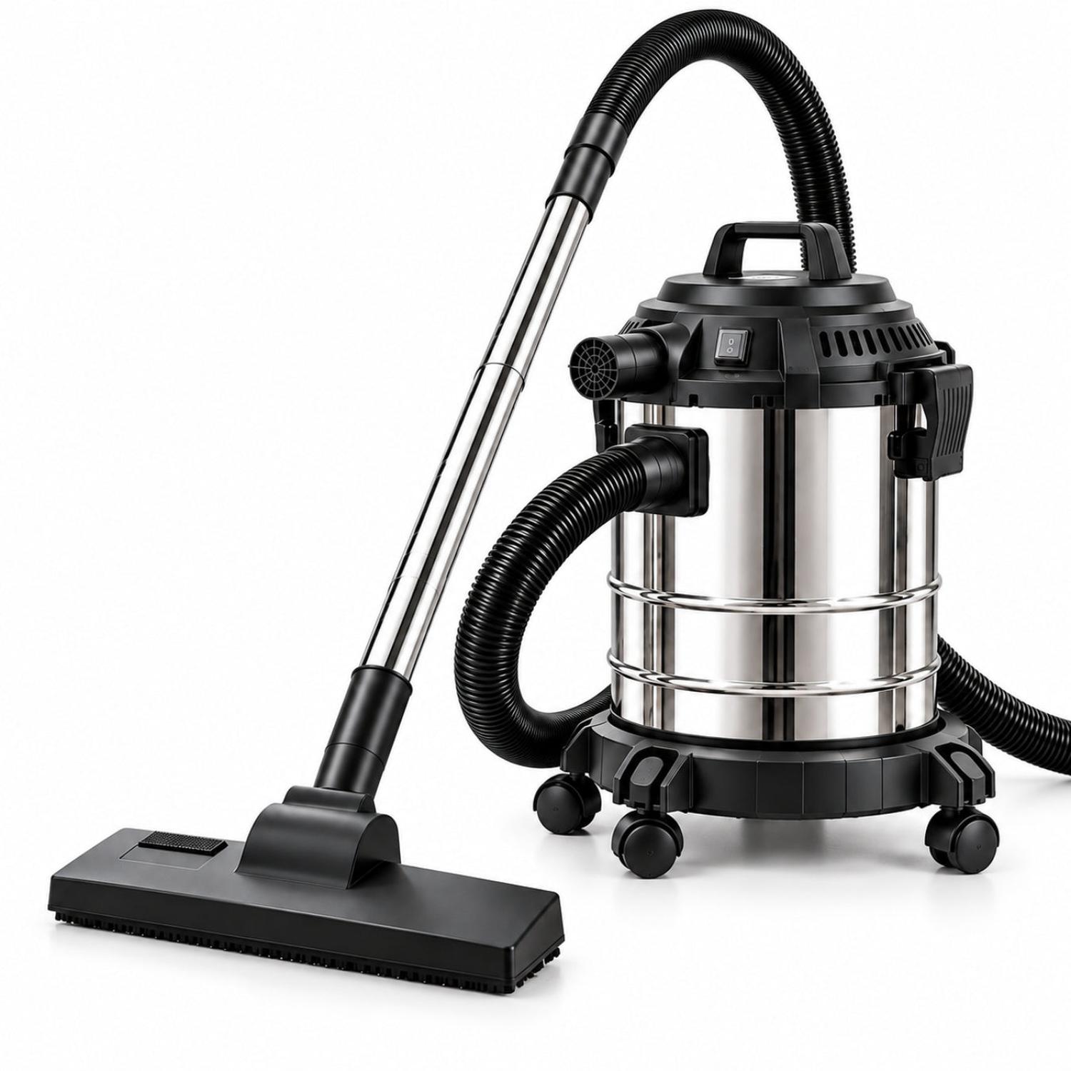 ASPIRADORA MULTIUSO 35L ACERO INOXIDABLE 5800W PARA SÓLIDOS Y LÍQUIDOS CON FILTRO HEPA - 1