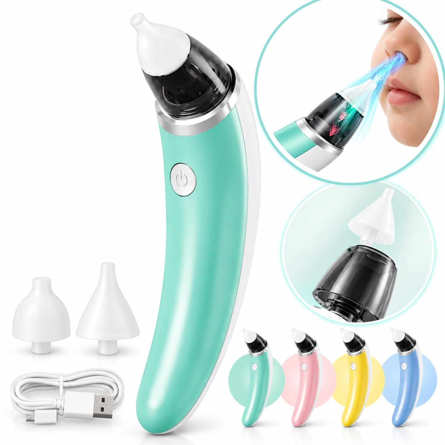 ASPIRADOR SUCCIONADOR NASAL ELÉCTRICO RECARGABLE PARA BEBE COLOR ALEATORIO - 1