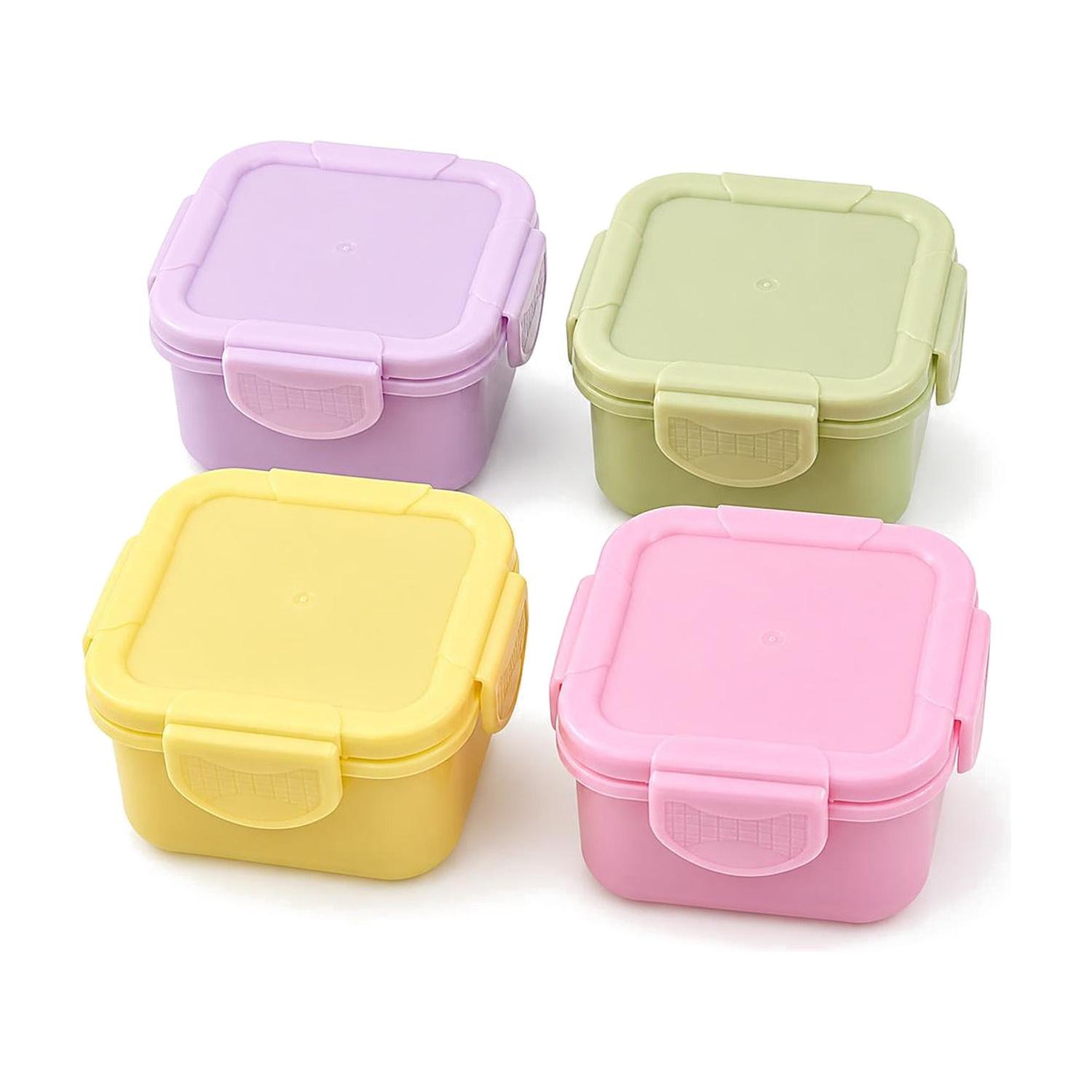 SET DE 4 TÁPERES HERMÉTICOS DE 150 ML CON TAPA Y CIERRE SEGURO COLOR ALEATORIO - 4