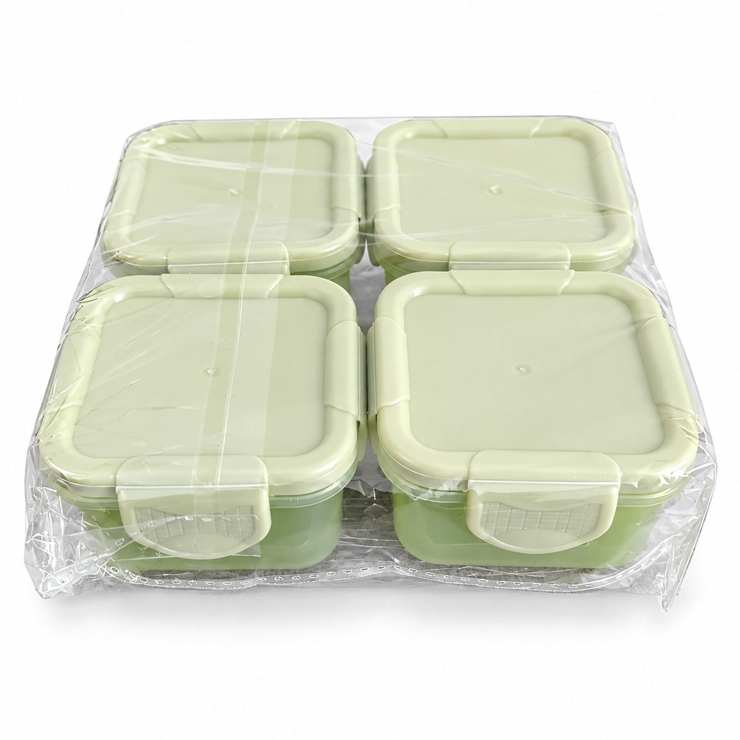 SET DE 4 TÁPERES HERMÉTICOS DE 150 ML CON TAPA Y CIERRE SEGURO COLOR ALEATORIO - 6