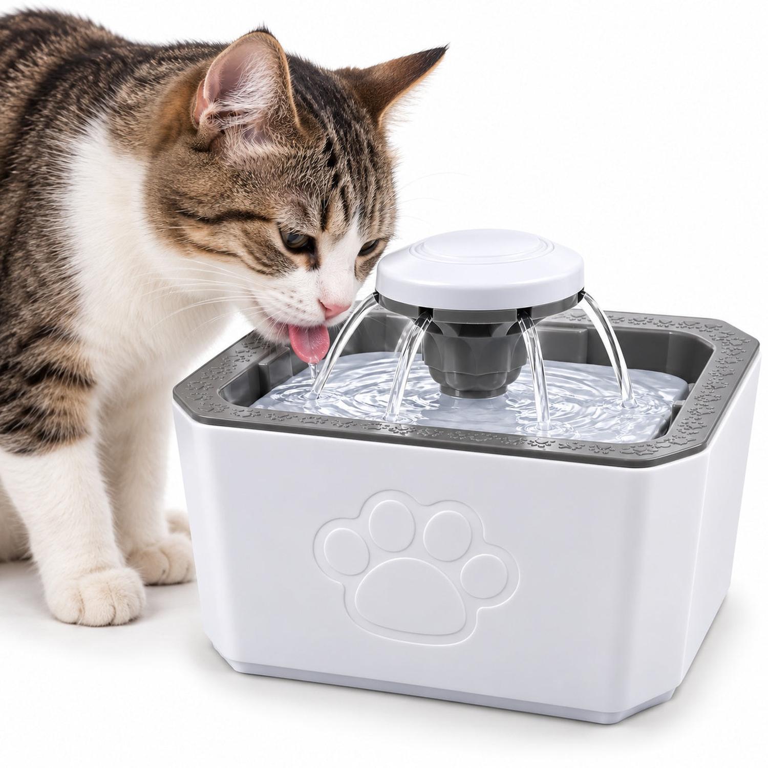 FUENTE BEBEDERO DE AGUA ELÉCTRICO AUTOMÁTICO PARA PERROS Y GATOS 2500ML CON FILTRO Y BOMBA - 1