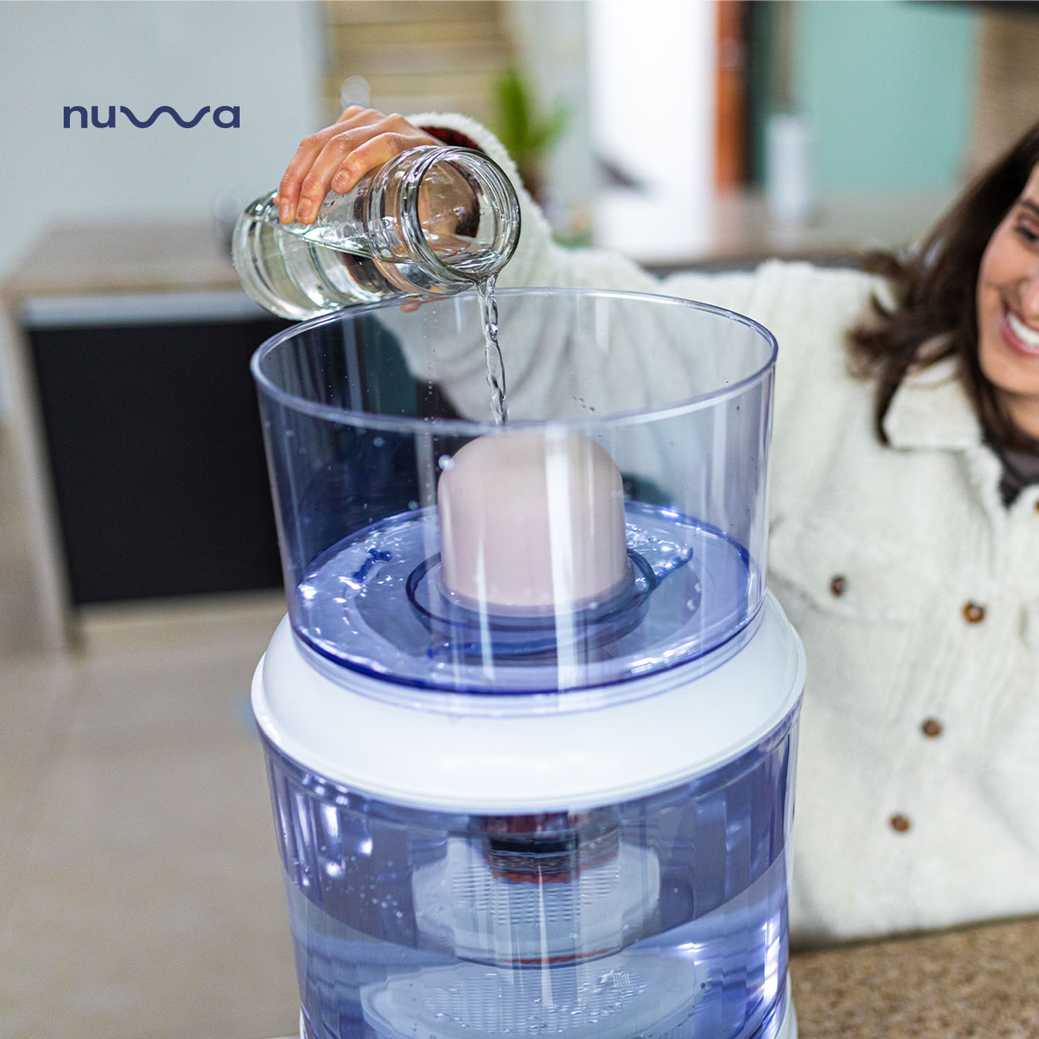 FILTRO PURIFICADOR DE AGUA NUWA BIDÓN MINERALIZADOR 16 LITROS BLANCO - 4