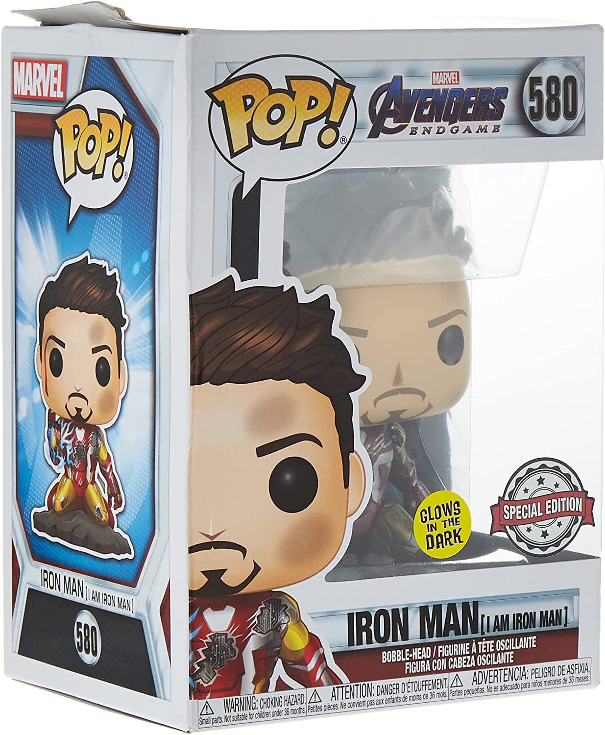 Funko Pop Avengers Endgame: I Am Iron Man Glow-in-The-Dark Deluxe Vinyl Figure – Marvel Collectible