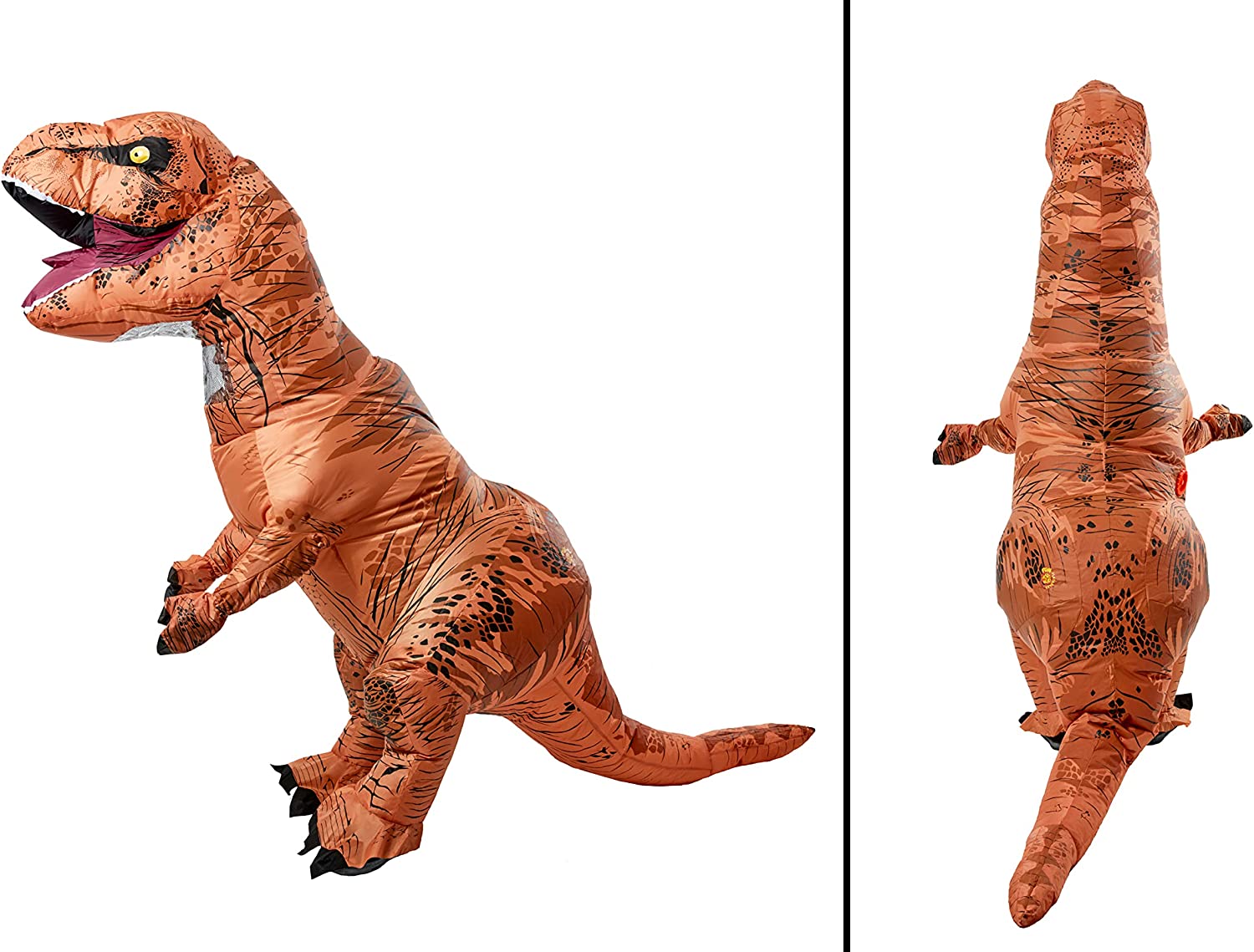 RHYTHMARTS Disfraz De Dinosaurio T-Rex Hinchable Para Adultos – Incluye Bomba De Aire, Apto Para 150-190 Cm