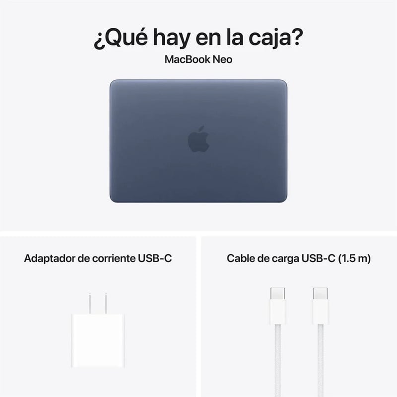 MACBOOK NEO 13 CHIP A18 PRO 8GB RAM 256B SSD TECLADO INGLES - INDIGO - 4