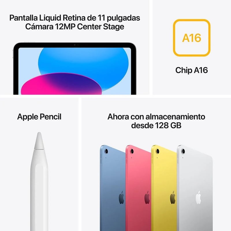APPLE IPAD 11' A16 2025 128GB WIFI + APPLE PENCIL USB-C - BLUE - 4