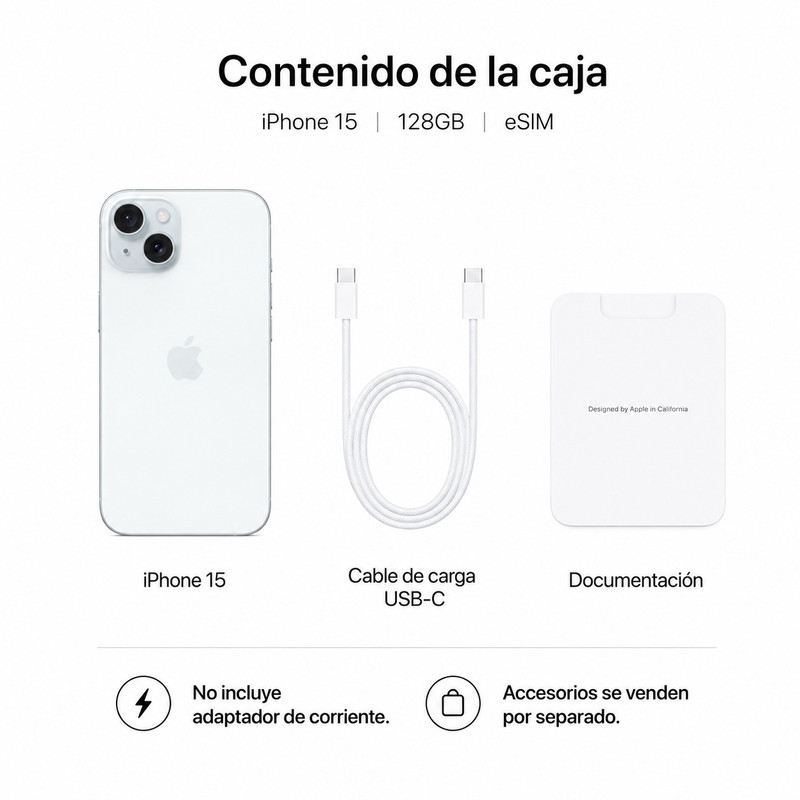 IPHONE 15 128GB ESIM - BLUE - 7
