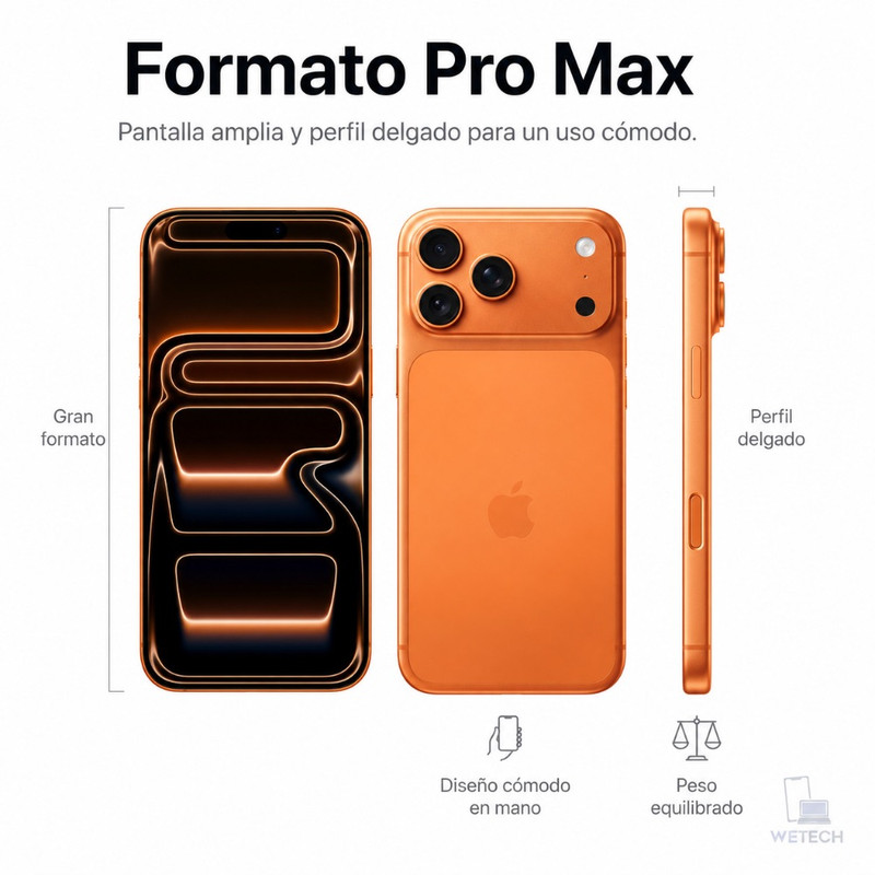 IPHONE 17 PRO MAX ESIM 256GB - COSMIC ORANGE - 6
