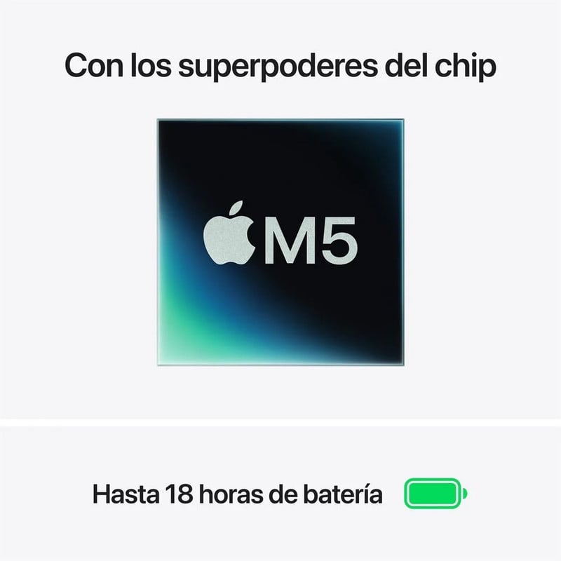 MACBOOK AIR 13'M5 16GB RAM 512GB SSD TECLADO INGLES - STARLIGHT - 5