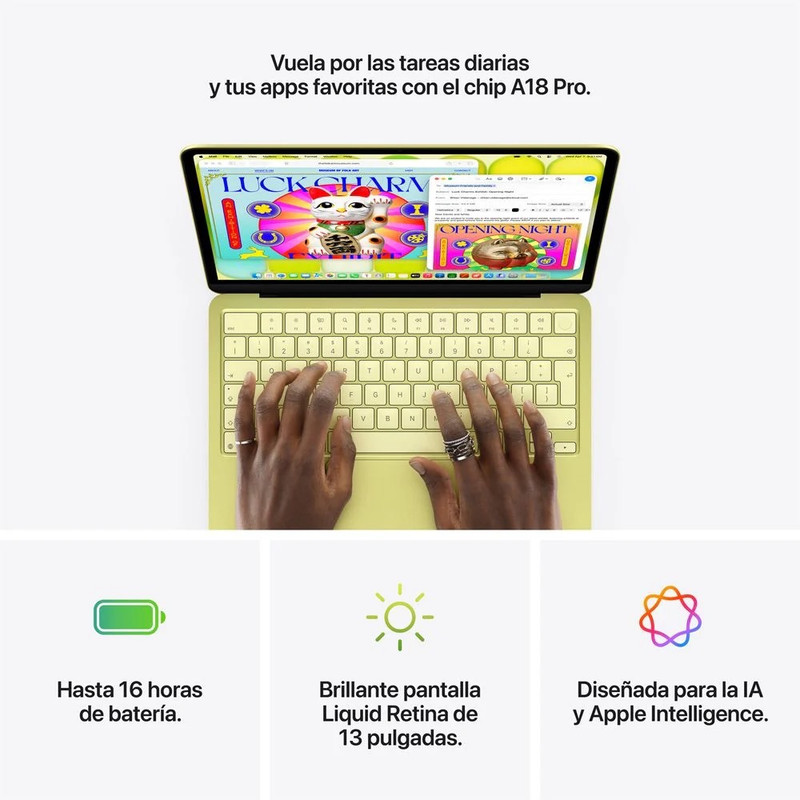 MACBOOK NEO 13 CHIP A18 PRO 8GB RAM 256B SSD TECLADO INGLES - SILVER + ECOFUNDA DE REGALO - 4